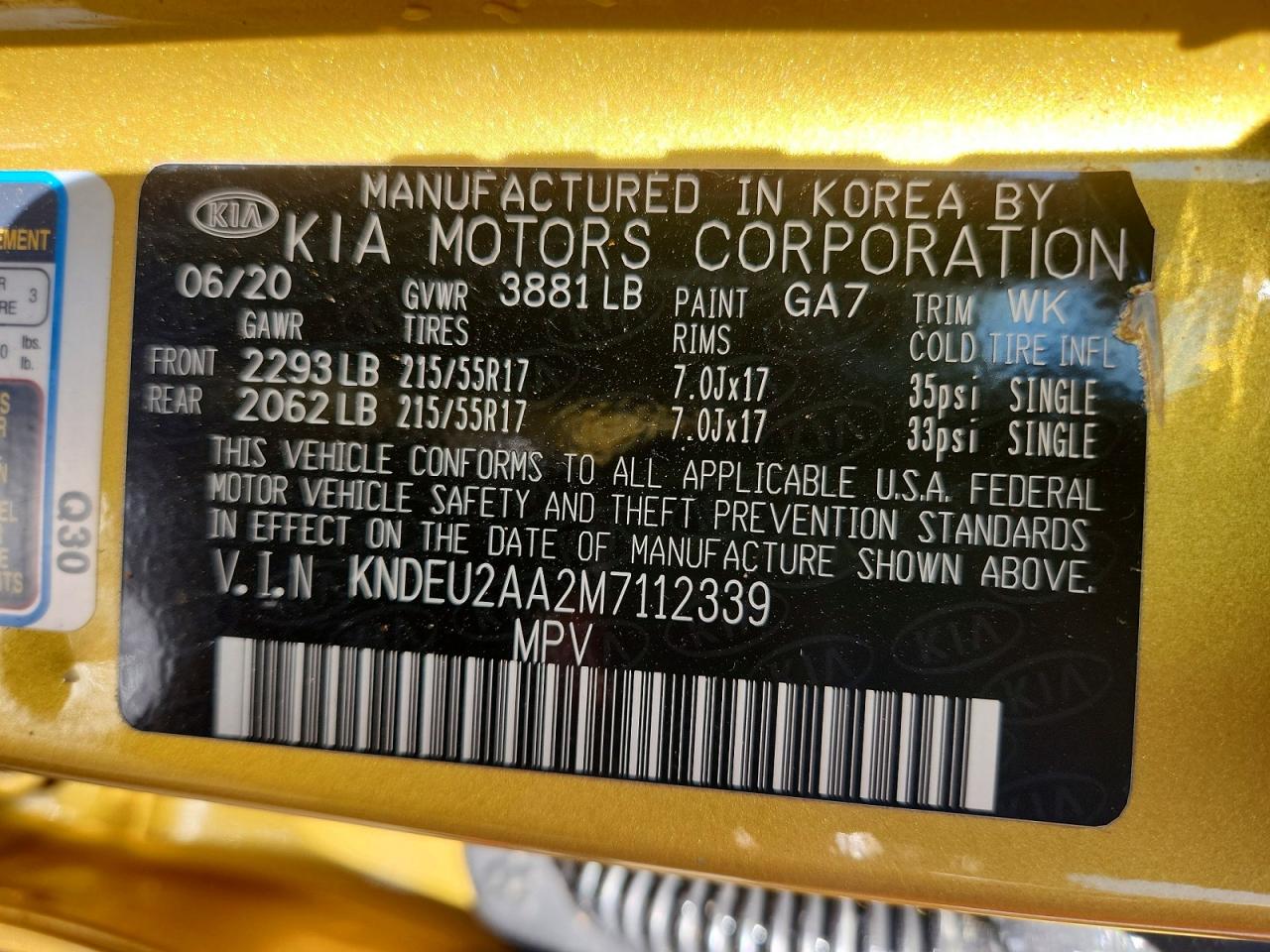2021 KIA SELTOS S photo 12