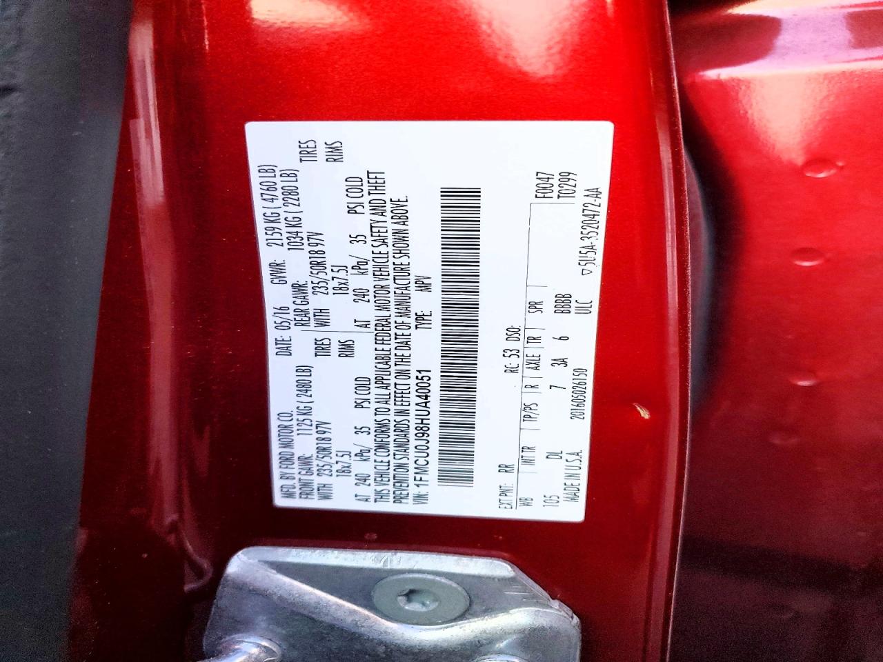 2017 FORD ESCAPE TITANIUM photo 23