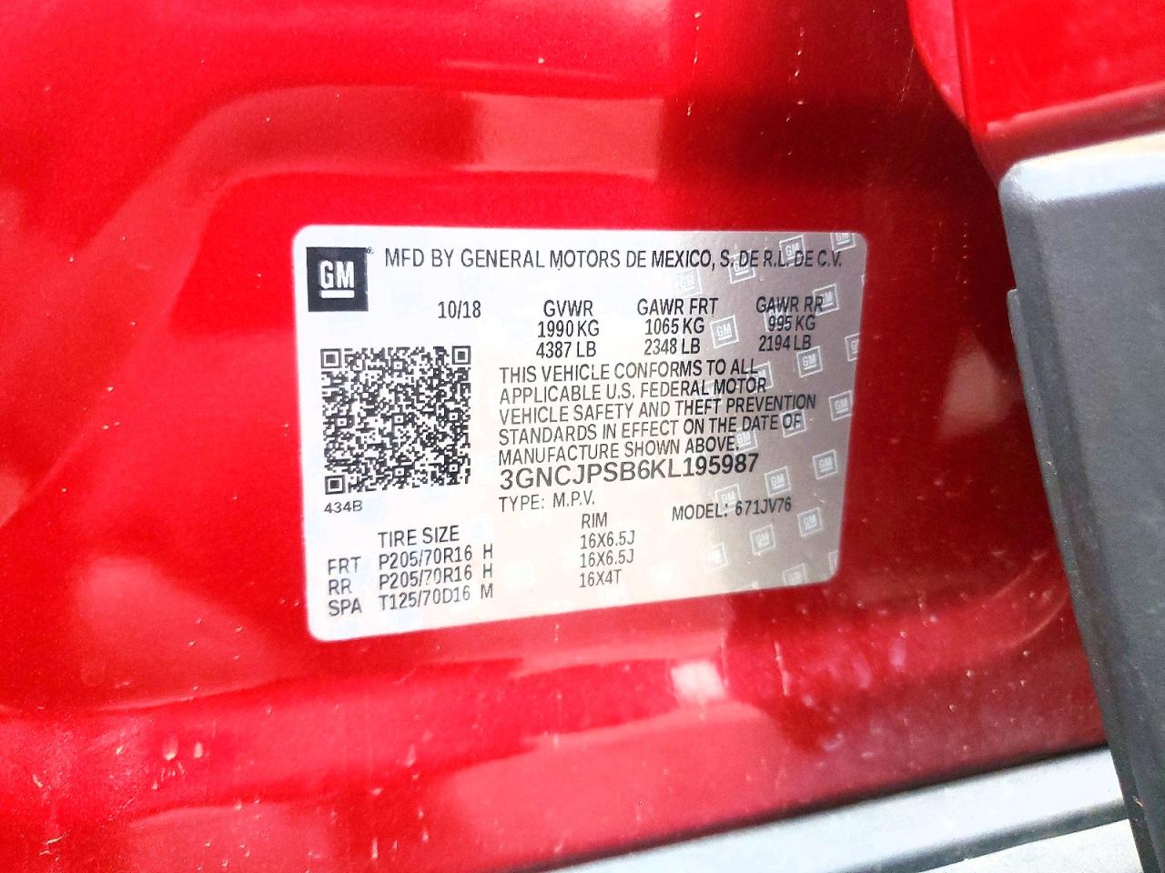 2019 CHEVROLET TRAX 1LT photo 23