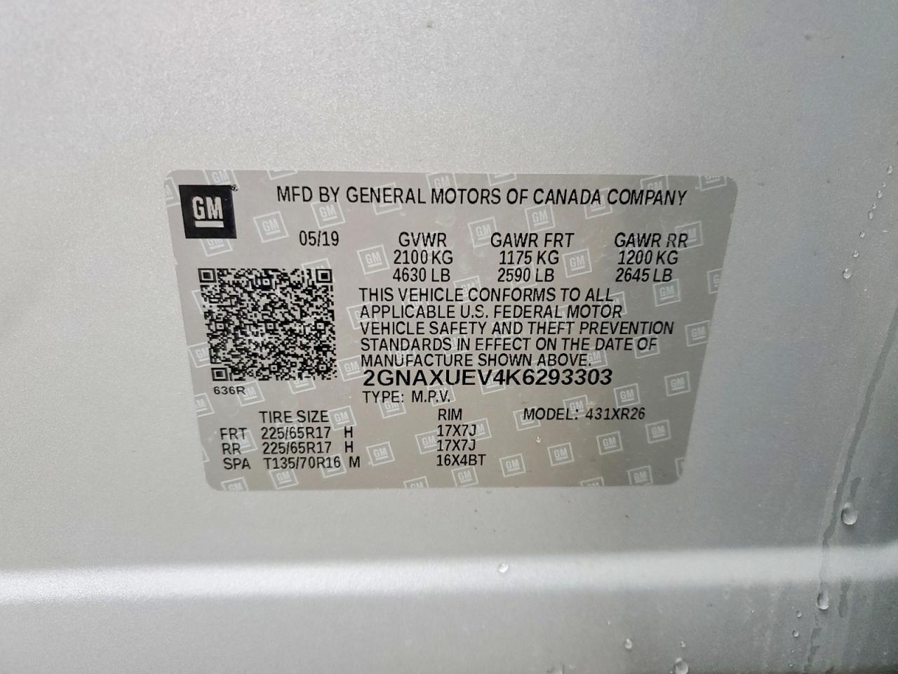 2019 CHEVROLET EQUINOX LT photo 25