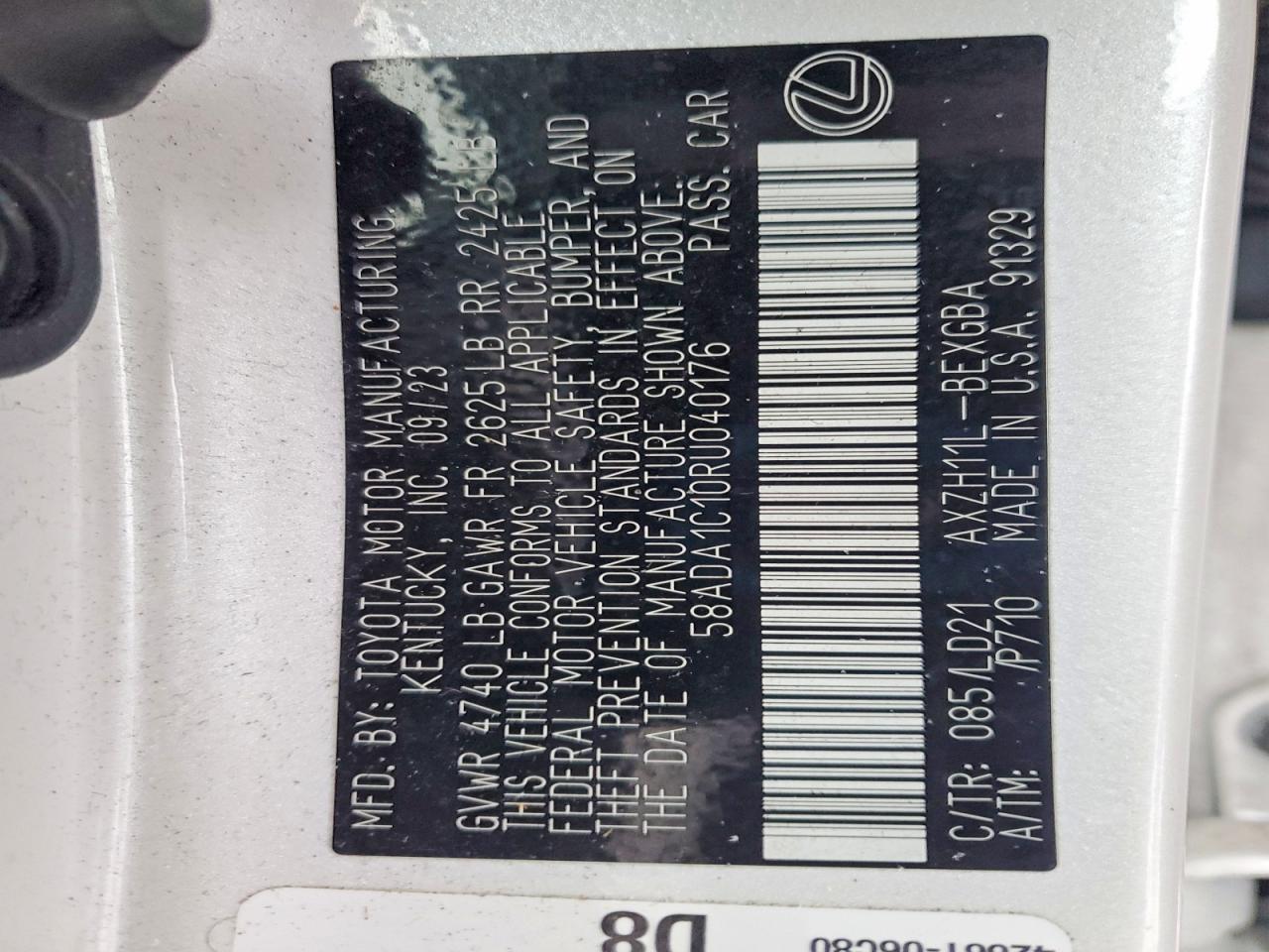 2024 LEXUS ES 300H BASE photo 13