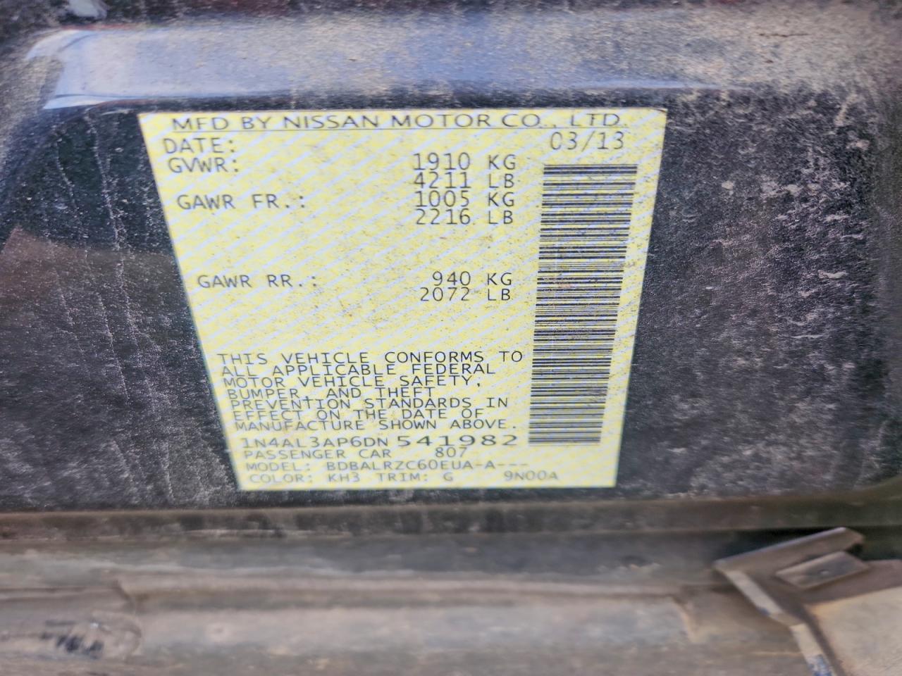 2013 NISSAN ALTIMA 2.5 photo 23