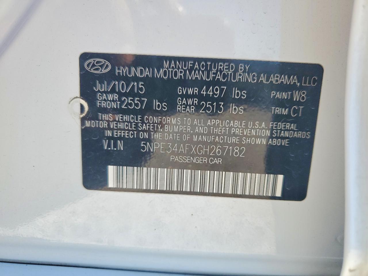 2016 HYUNDAI SONATA SPORT photo 23