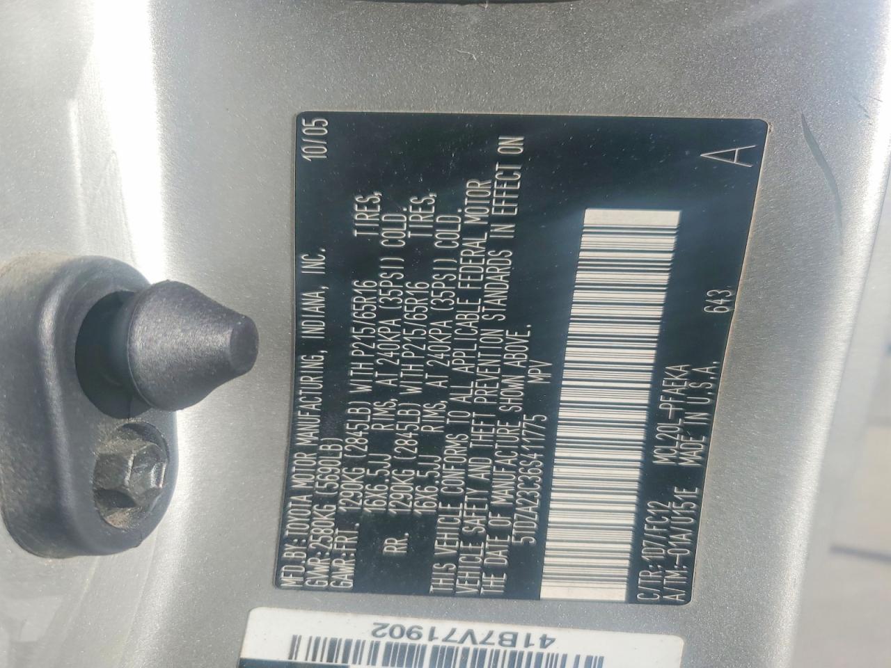 2006 TOYOTA SIENNA CE photo 37