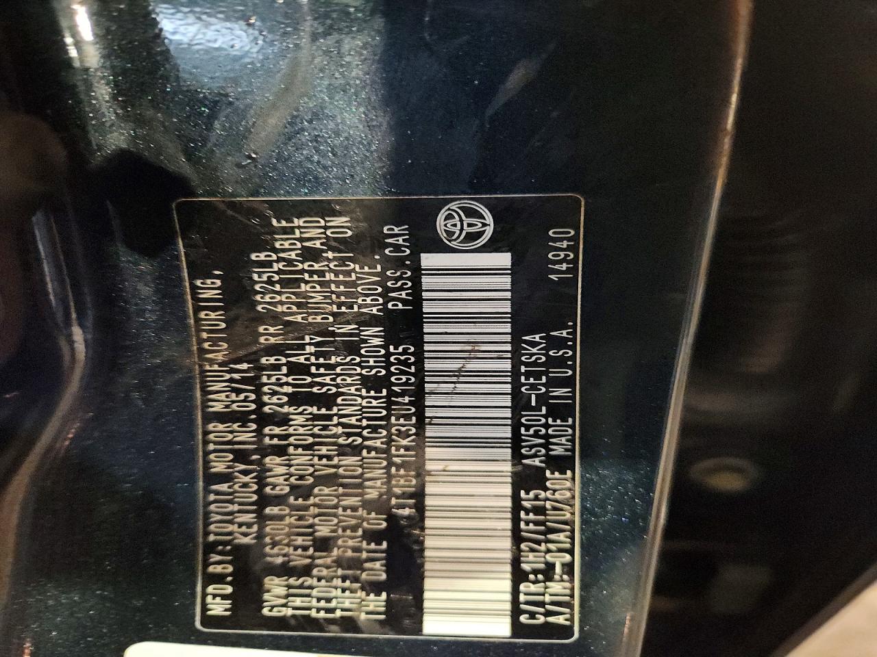 2014 TOYOTA CAMRY SE photo 12