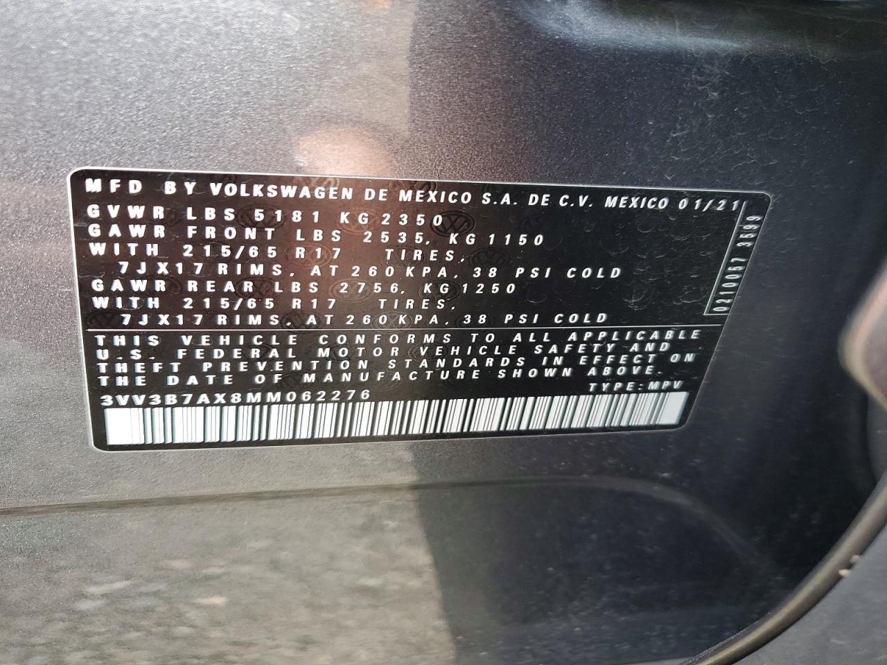 2021 VOLKSWAGEN TIGUAN SE photo 25