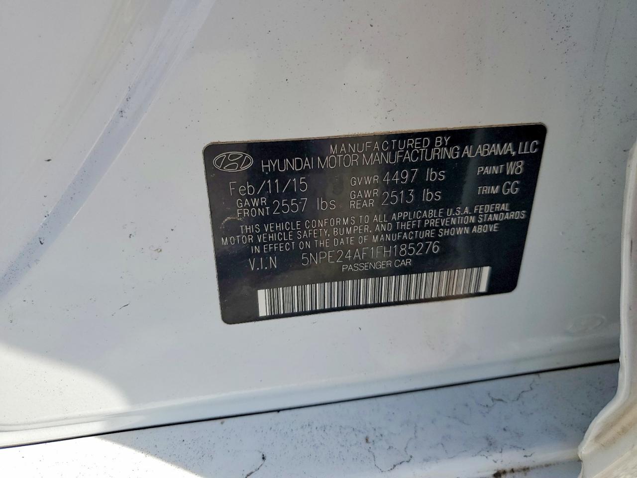 2015 HYUNDAI SONATA SE photo 12