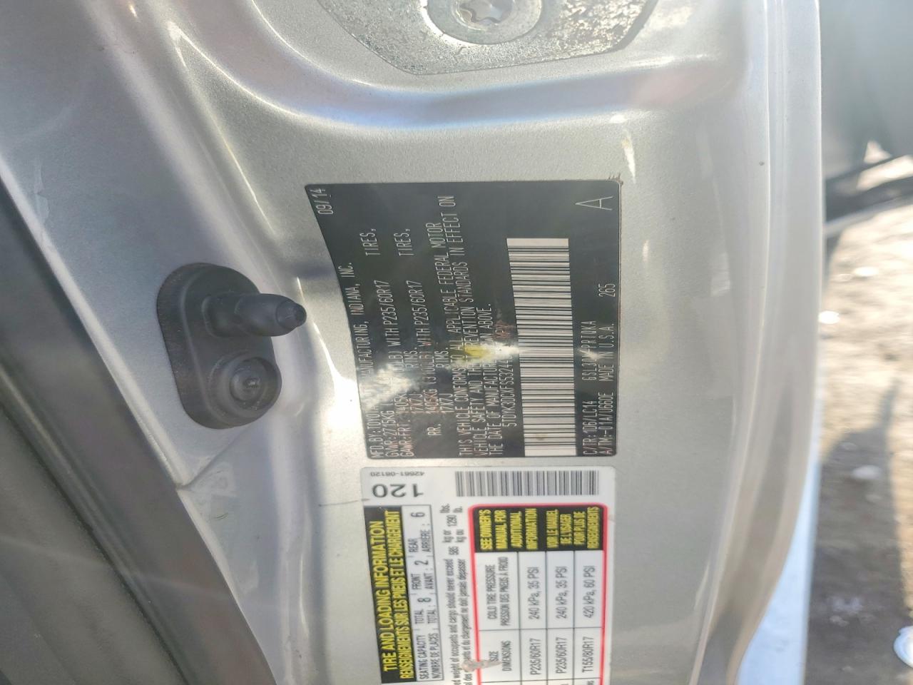 2015 TOYOTA SIENNA XLE 8-PASSENGER photo 13