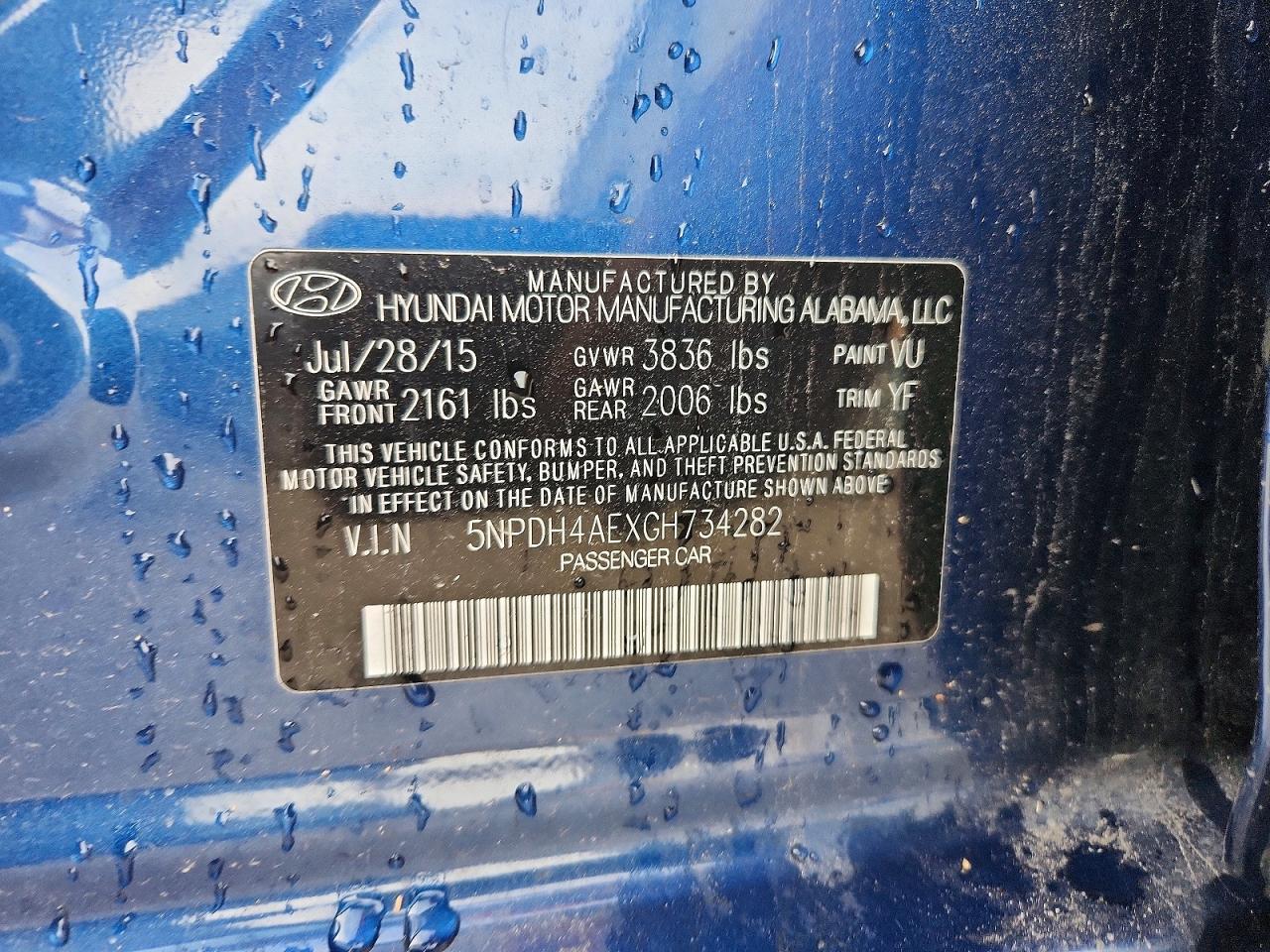 2016 HYUNDAI ELANTRA SE photo 25