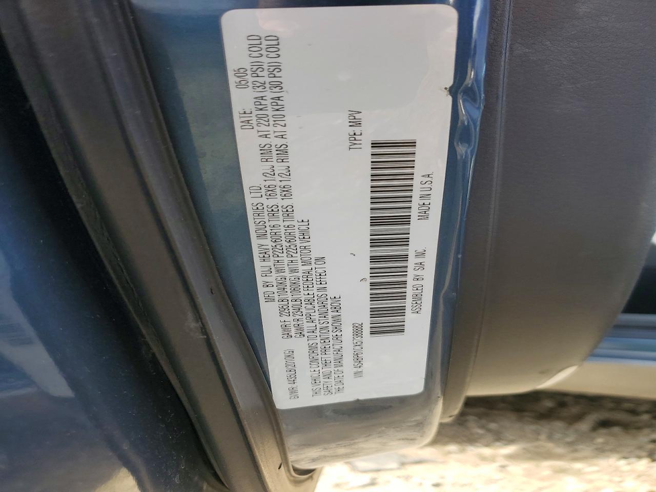 2005 SUBARU LEGACY OUTBACK 2.5I photo 13