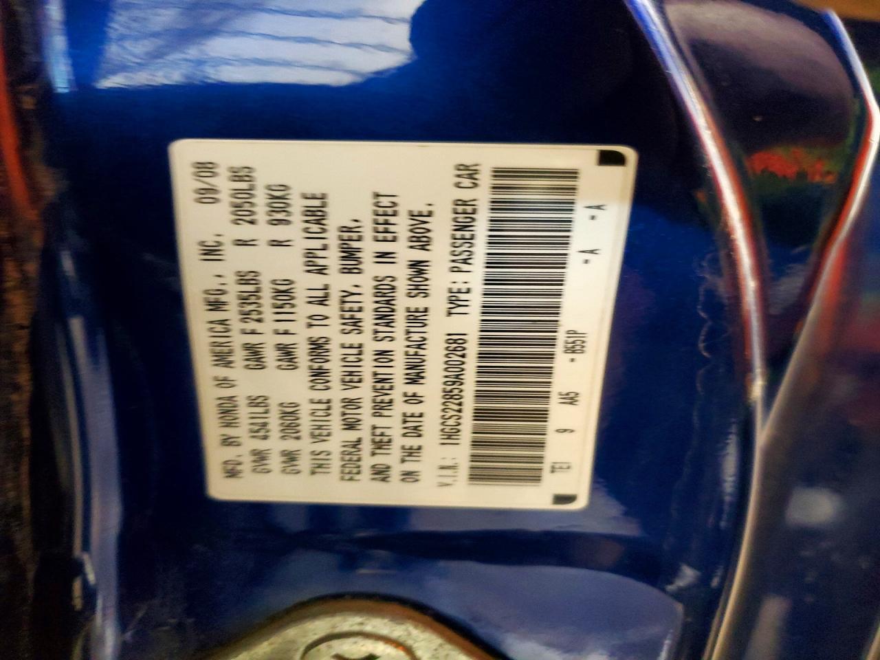 2009 HONDA ACCORD EXL photo 34