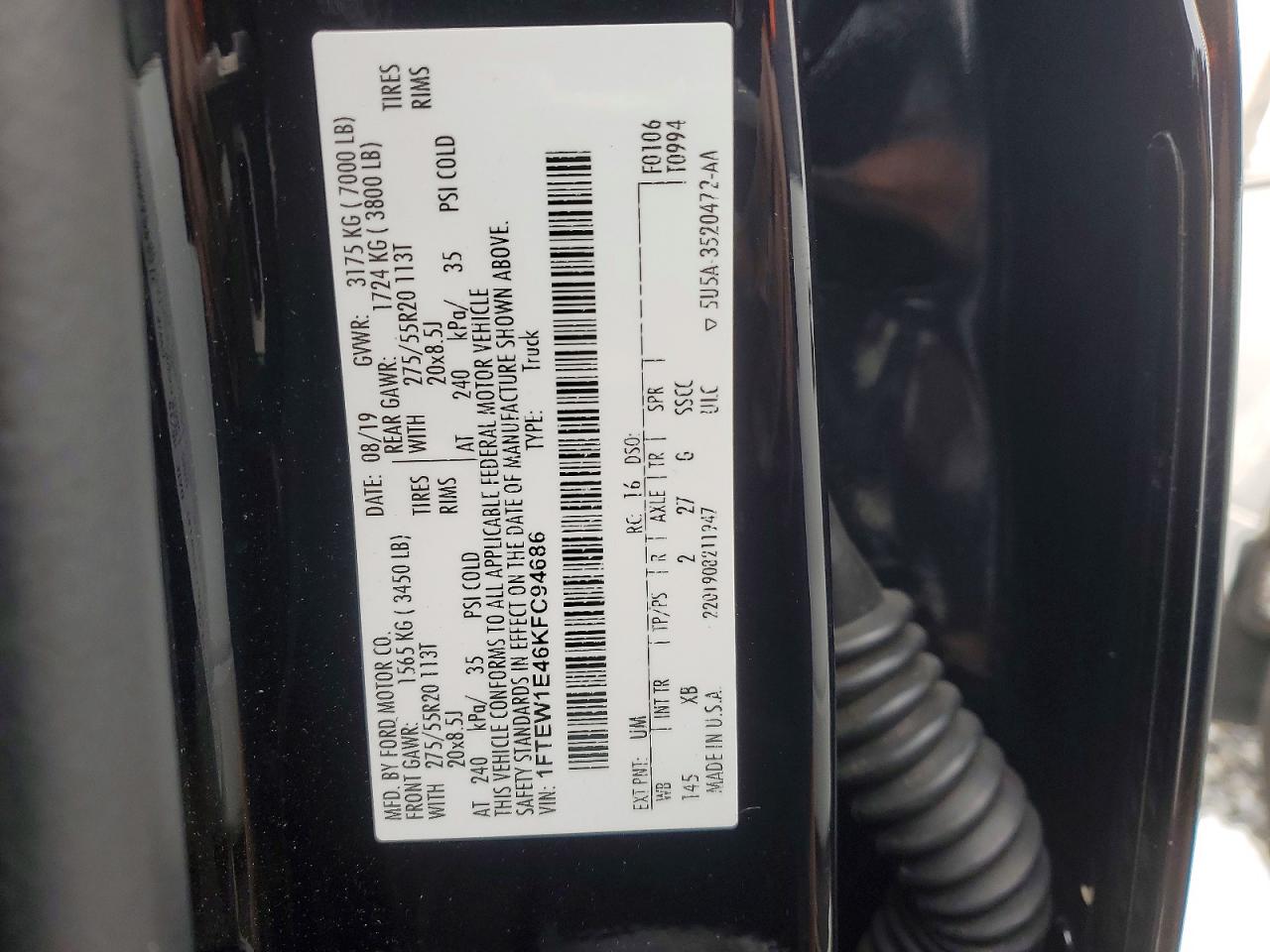 2019 FORD F150 SUPERCREW photo 27
