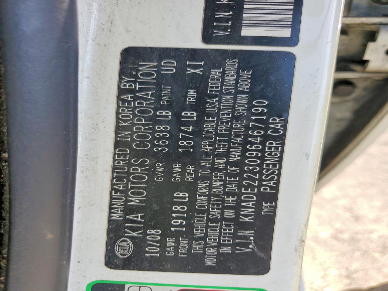 2009 KIA RIO BASE photo 23