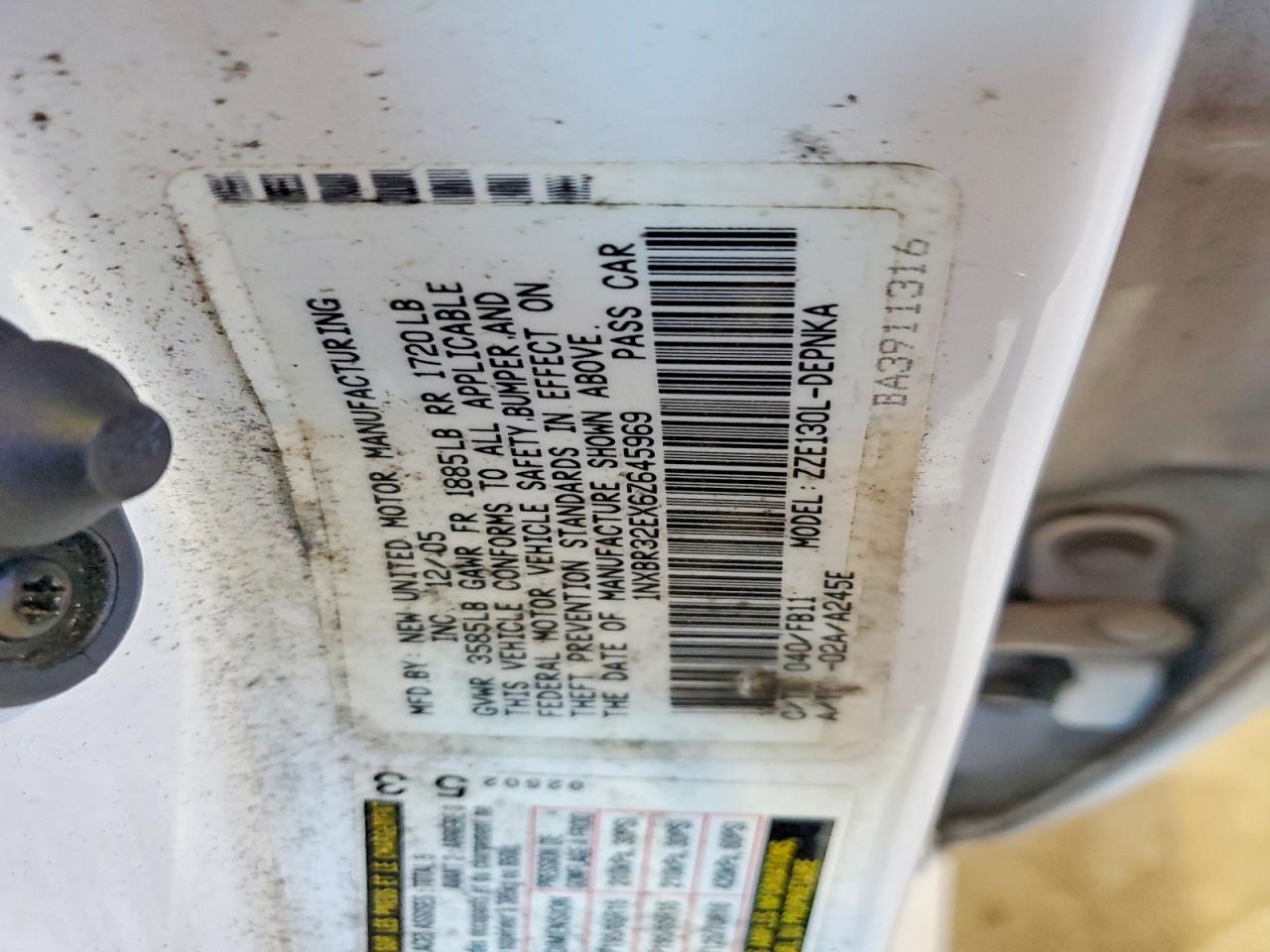 2006 TOYOTA COROLLA CE photo 34