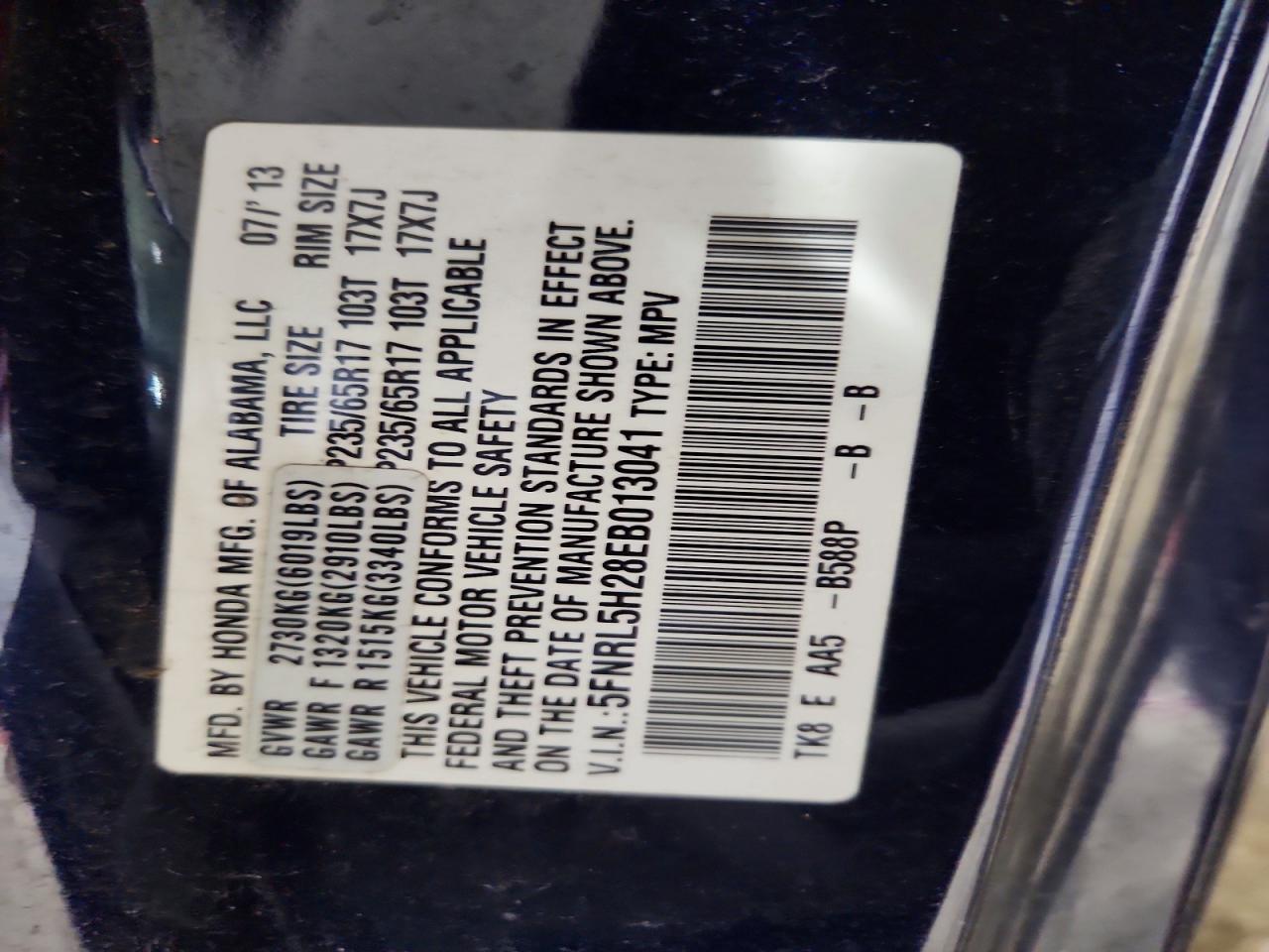 2014 HONDA ODYSSEY LX photo 13