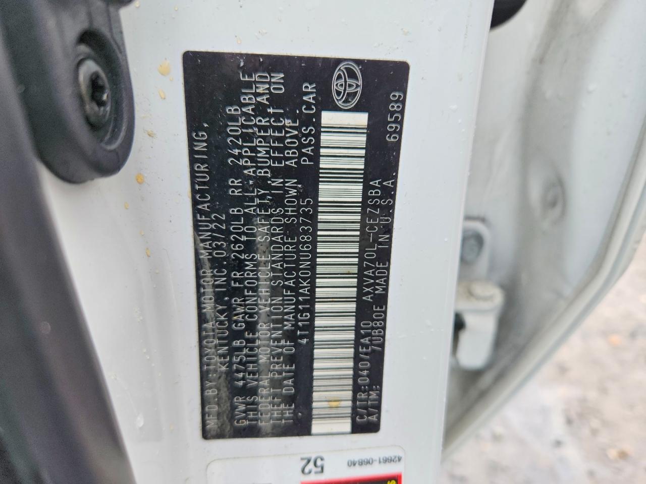 2022 TOYOTA CAMRY SE photo 23
