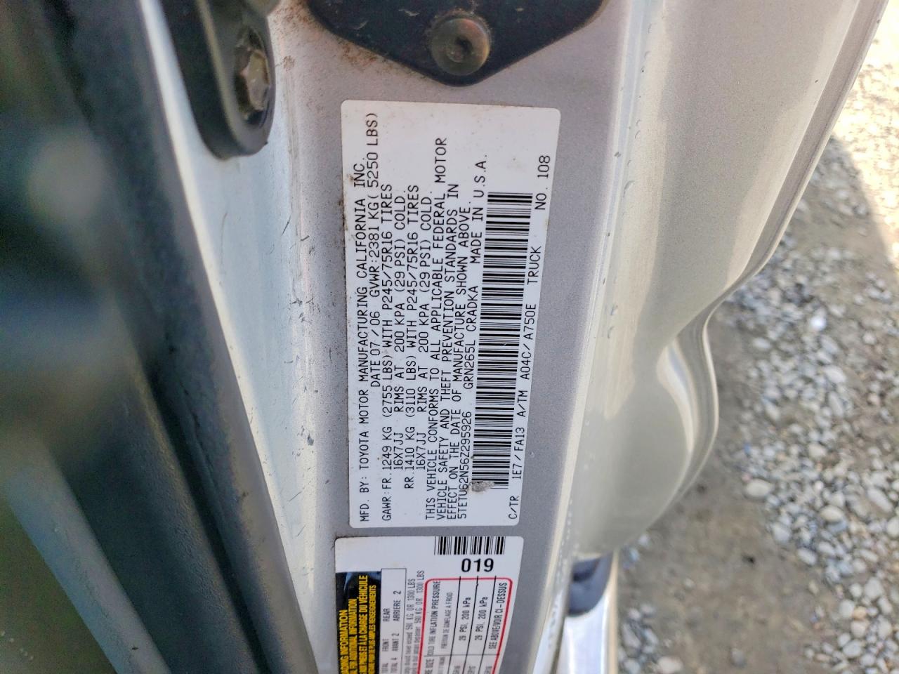 2006 TOYOTA TACOMA photo 23