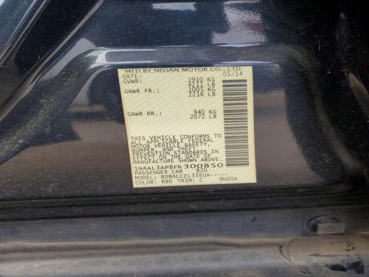2015 NISSAN ALTIMA 2.5 photo 23
