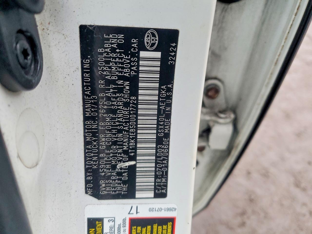 2013 TOYOTA AVALON BASE photo 23