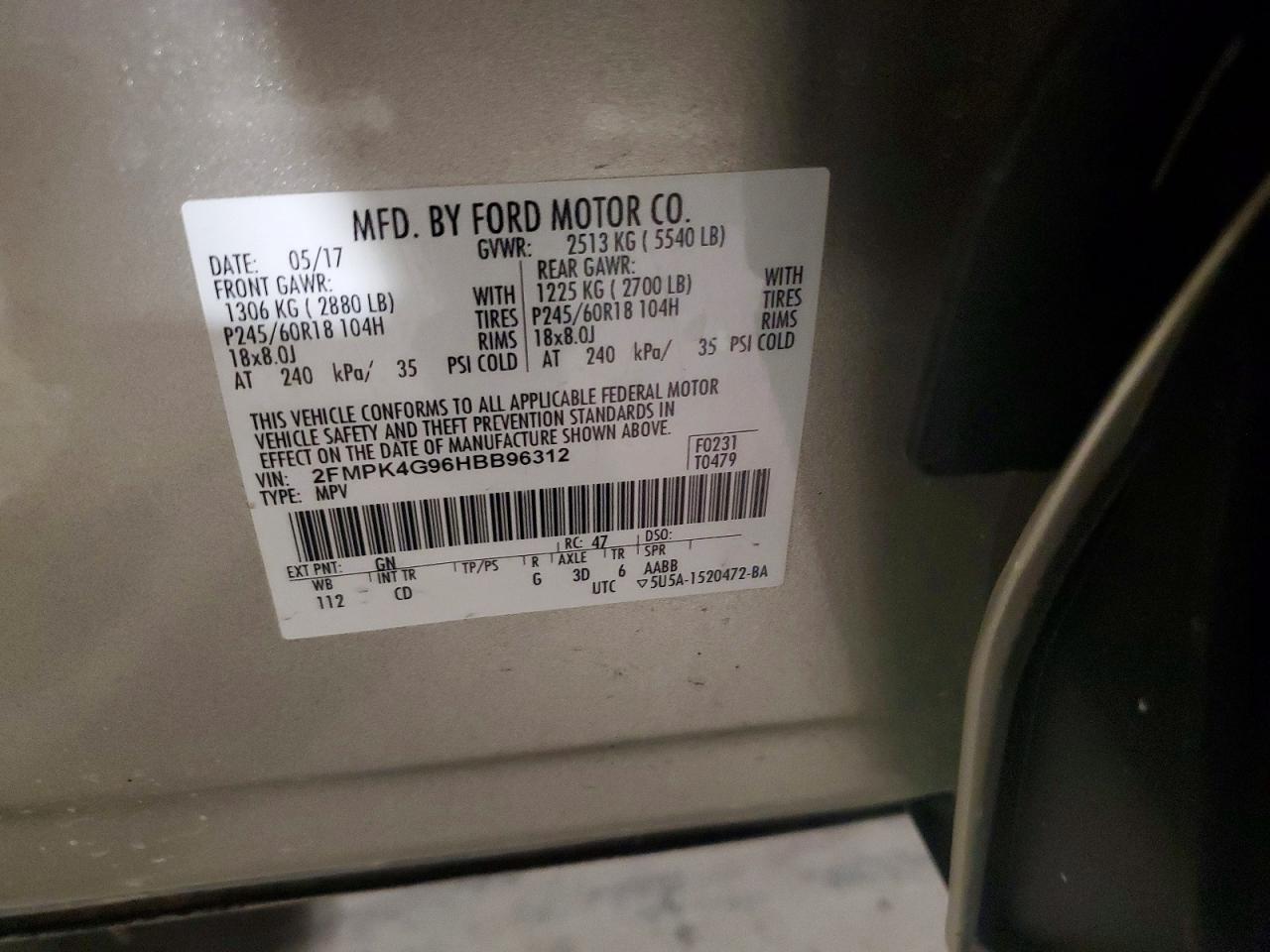 2017 FORD EDGE SE photo 13