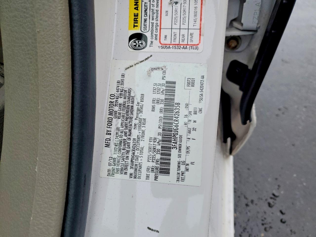 2012 FORD FUSION SEL photo 23