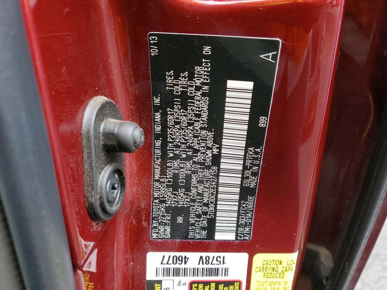 2014 TOYOTA SIENNA LE 8-PASSENGER photo 13