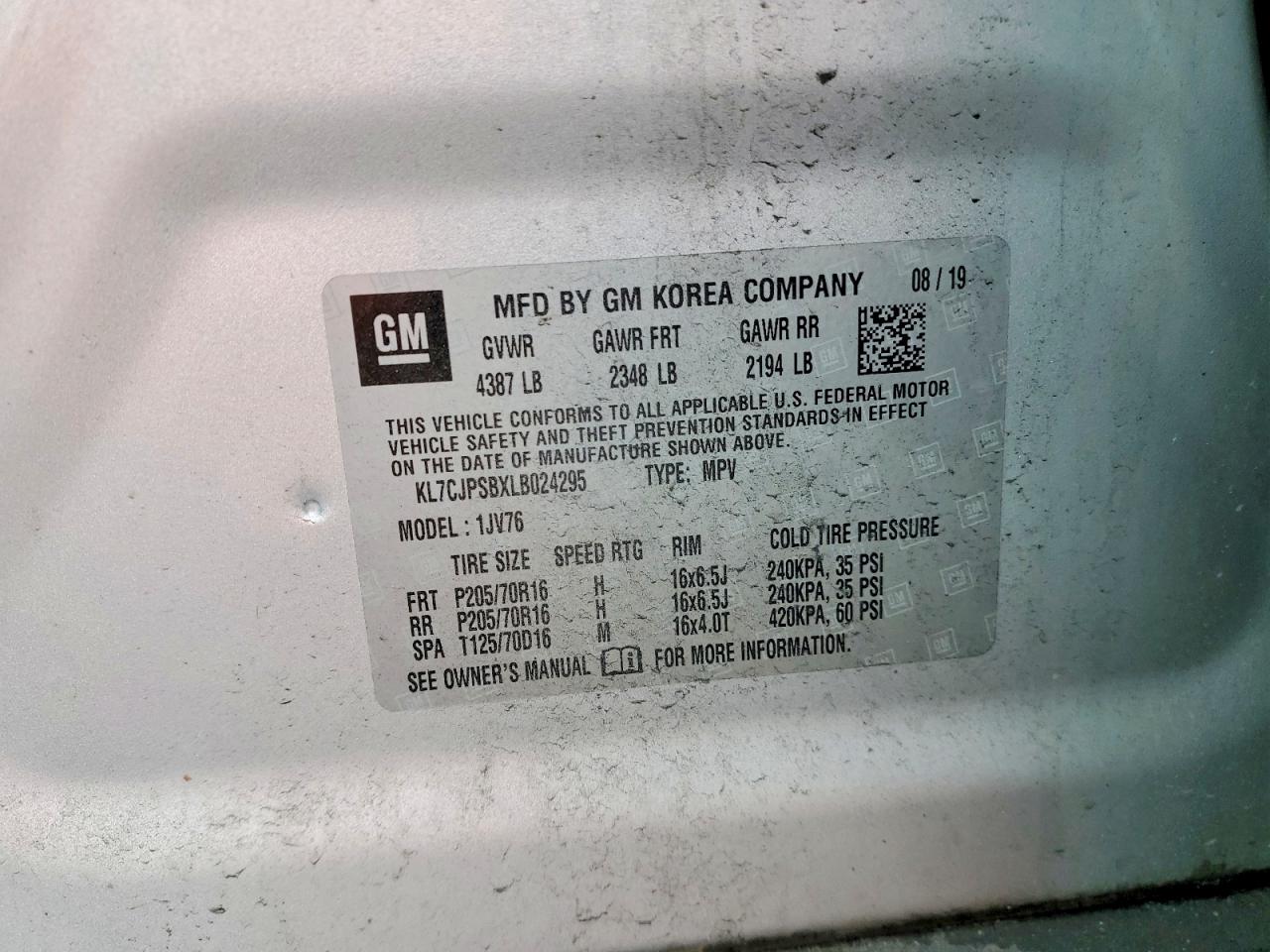 2020 CHEVROLET TRAX 1LT photo 34