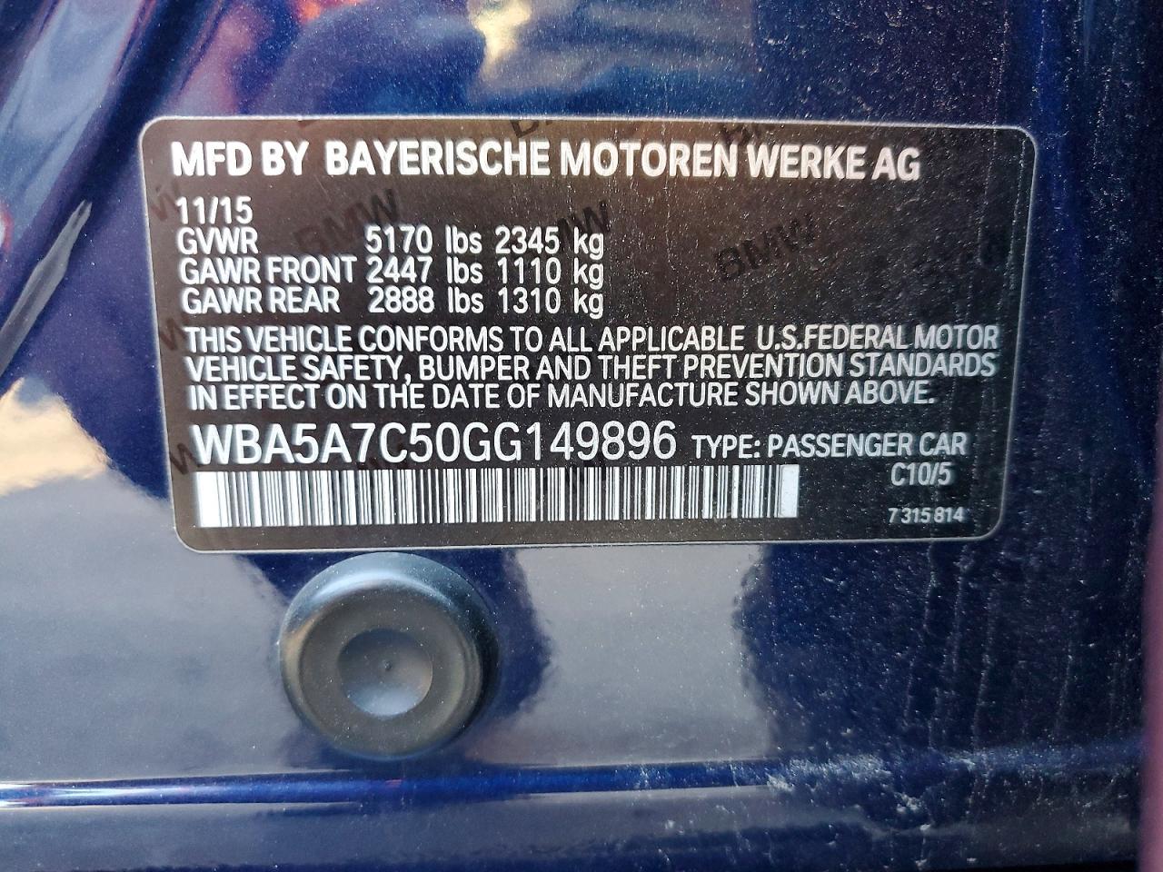 2016 BMW 528 XI photo 34
