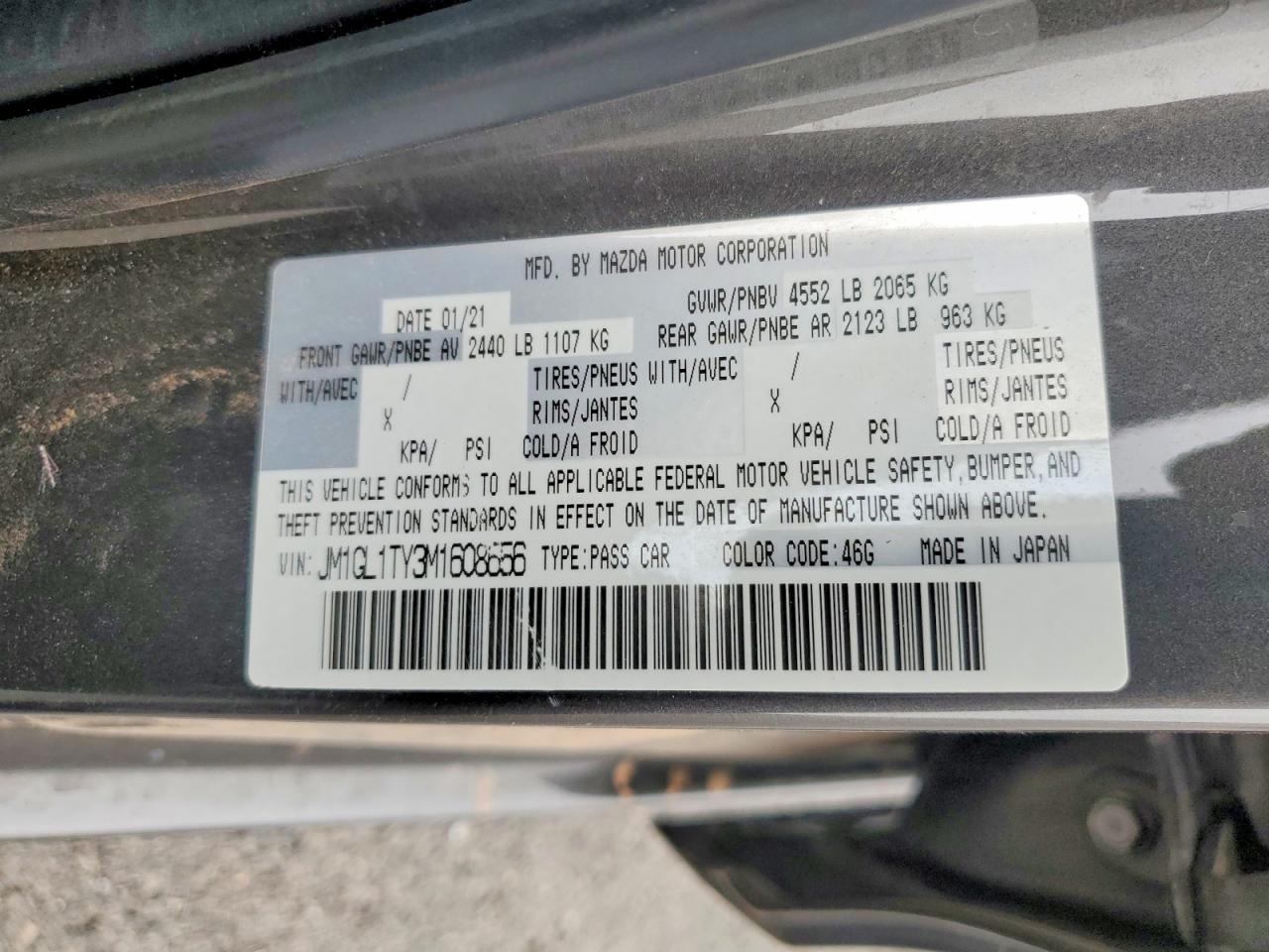 2021 MAZDA 6 GRAND TOURING photo 25
