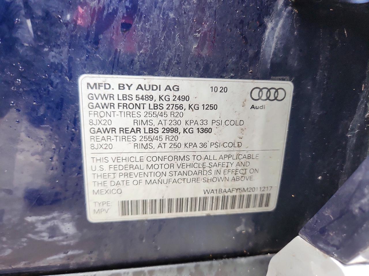 2021 AUDI Q5 PREMIUM PLUS photo 14