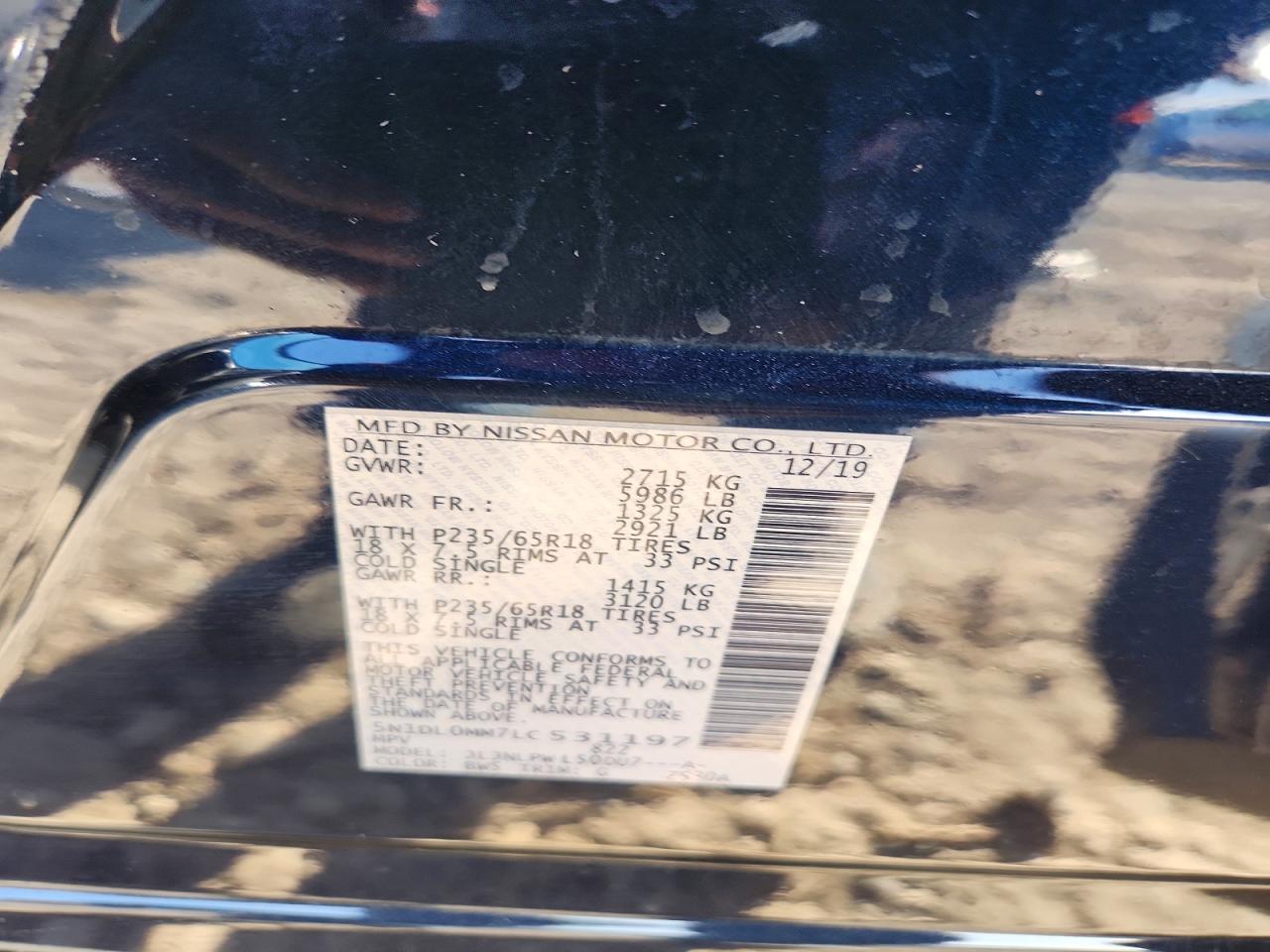 2020 INFINITI QX60 PURE photo 12