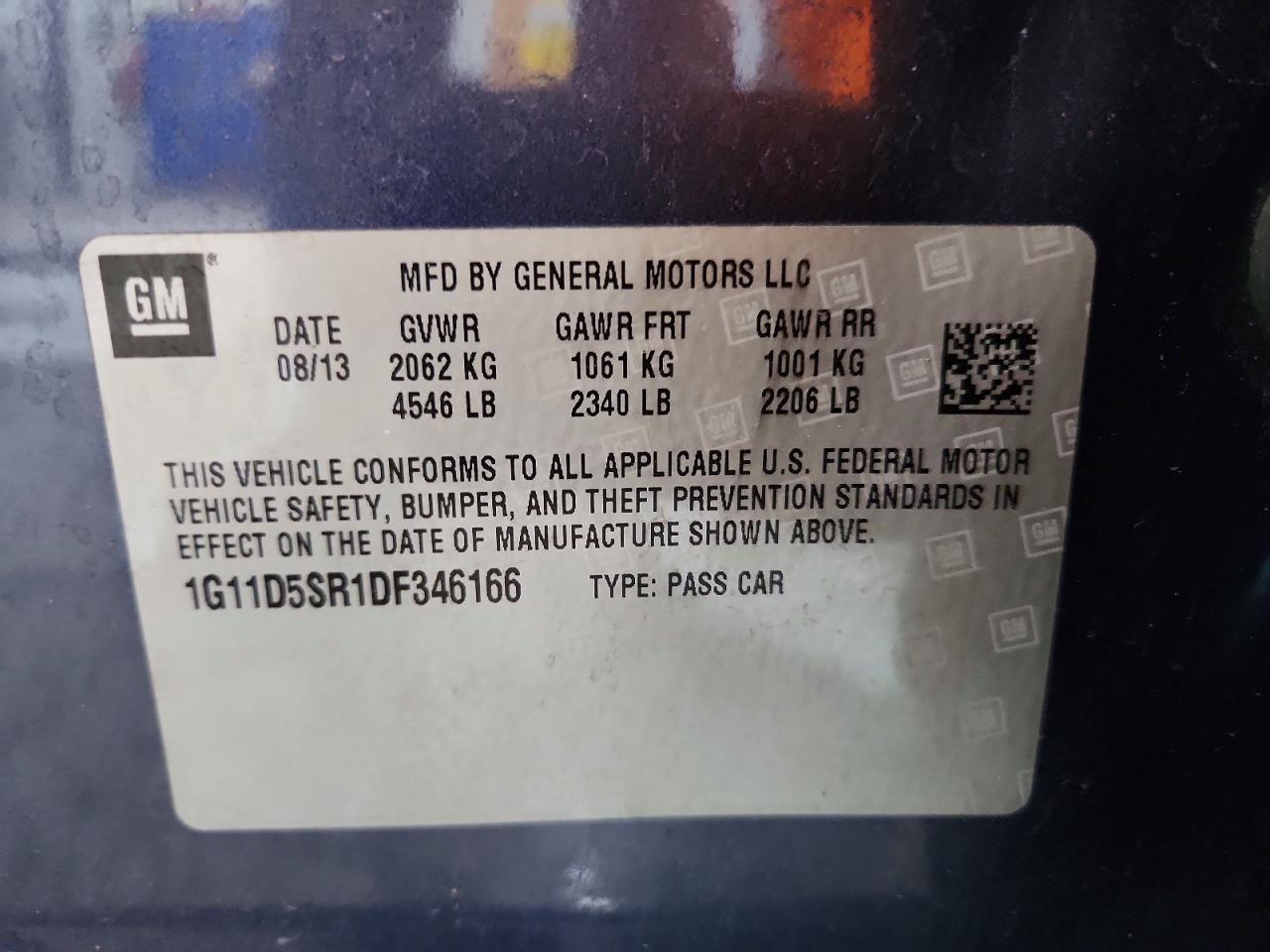 2013 CHEVROLET MALIBU 1LT photo 12