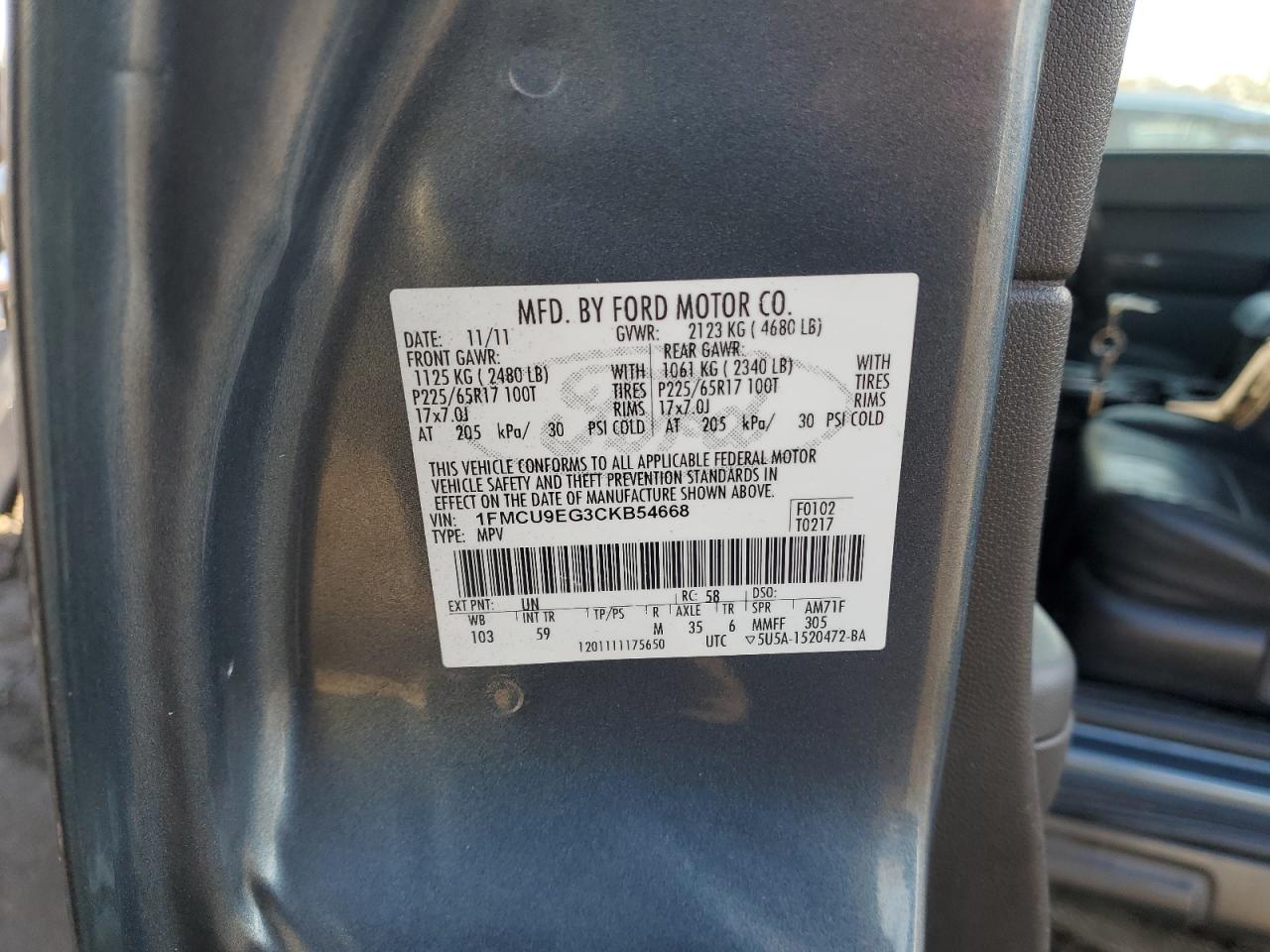 2012 FORD ESCAPE LIMITED photo 23