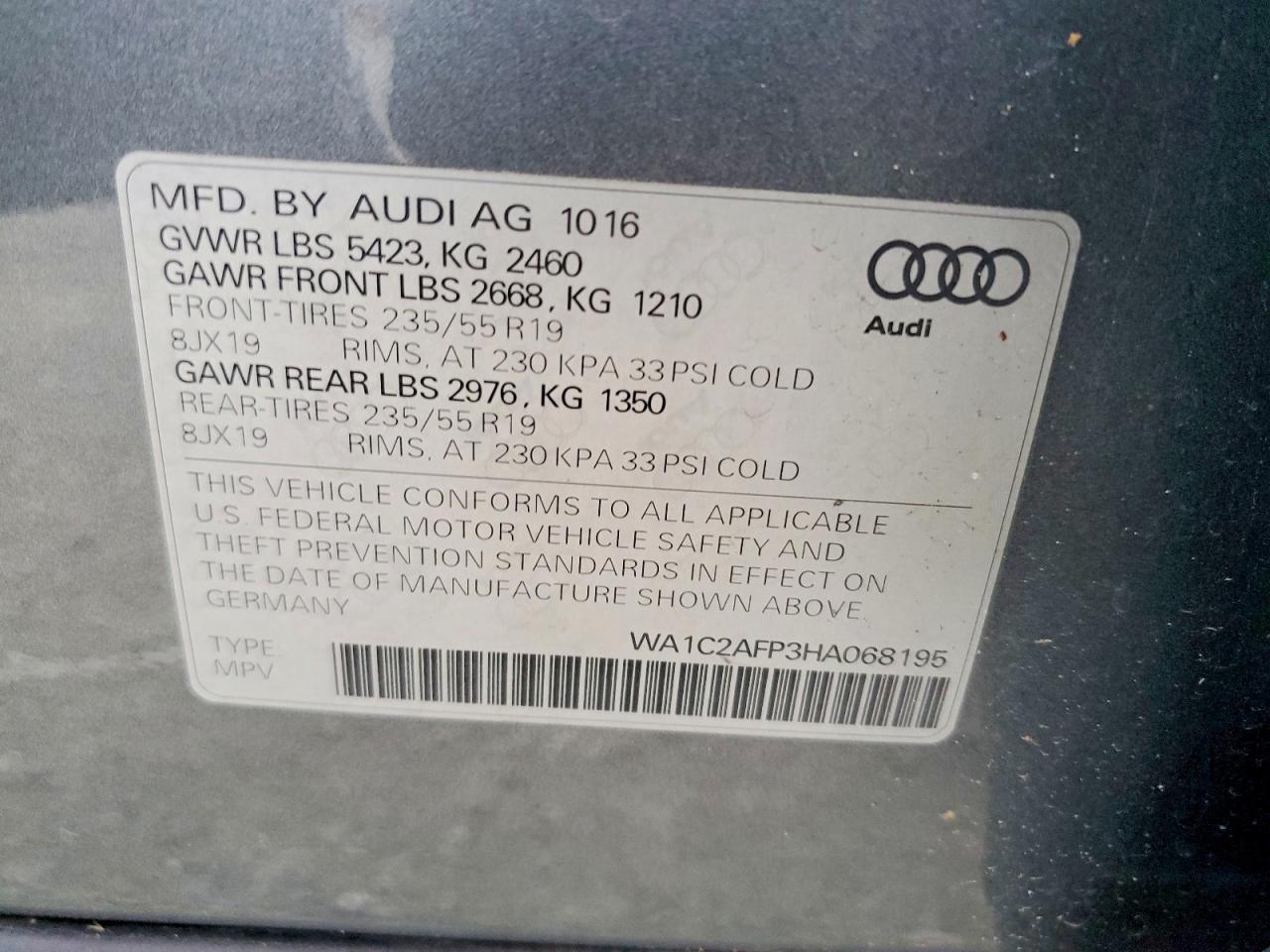 2017 AUDI Q5 PREMIUM photo 37