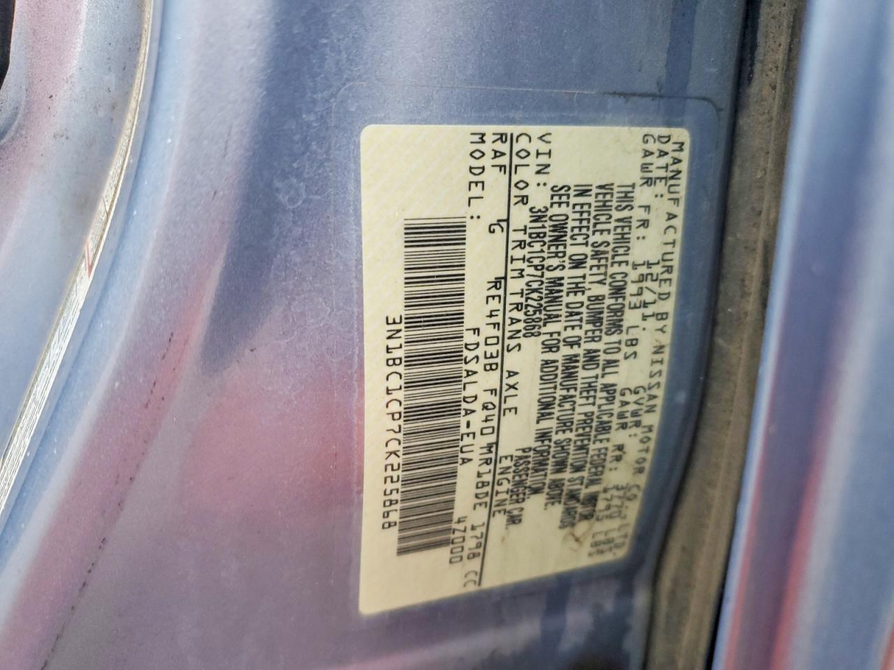 2012 NISSAN VERSA S photo 23
