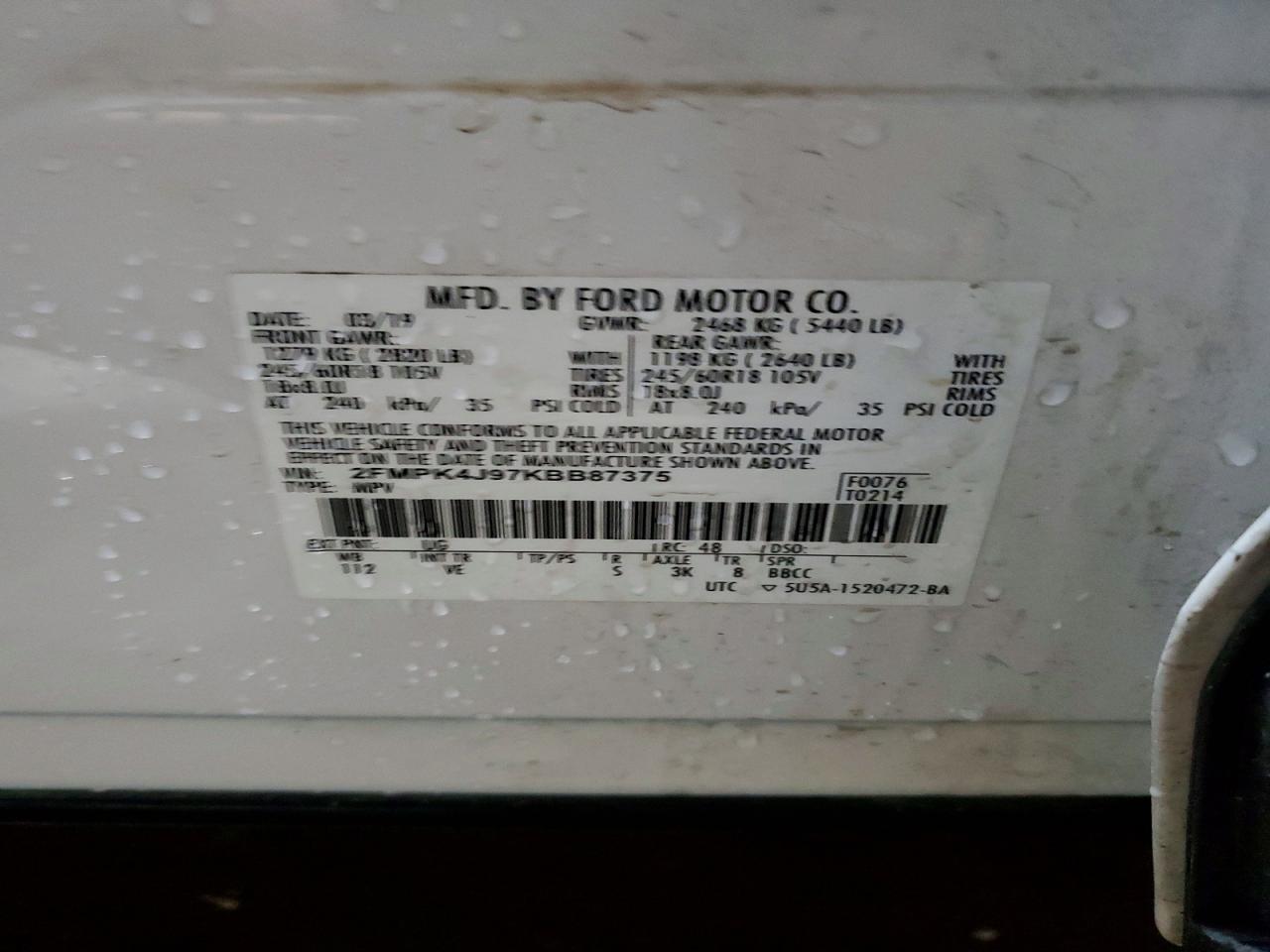 2019 FORD EDGE SEL photo 25