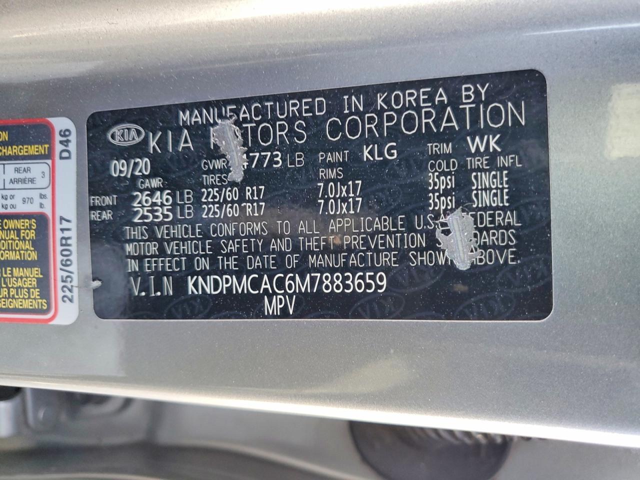 2021 KIA SPORTAGE LX photo 14