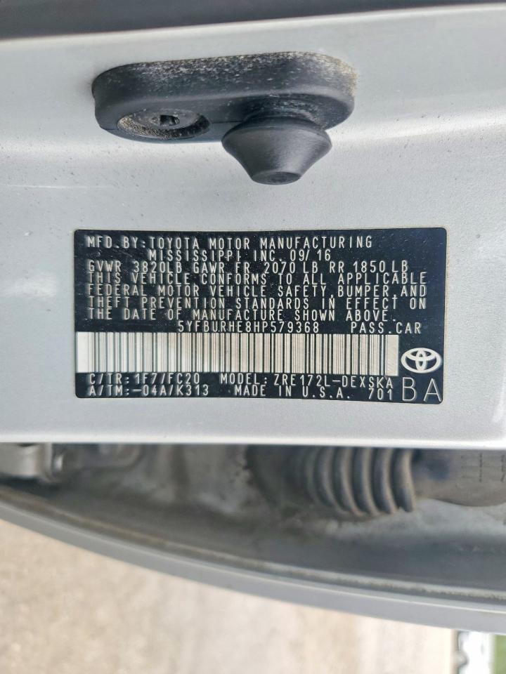 2017 TOYOTA COROLLA L photo 37