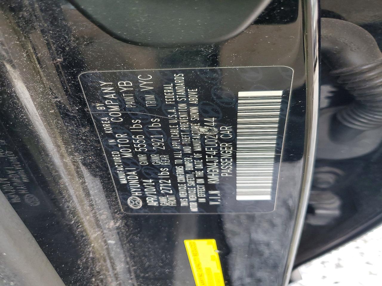 2015 HYUNDAI GENESIS 5.0L photo 34