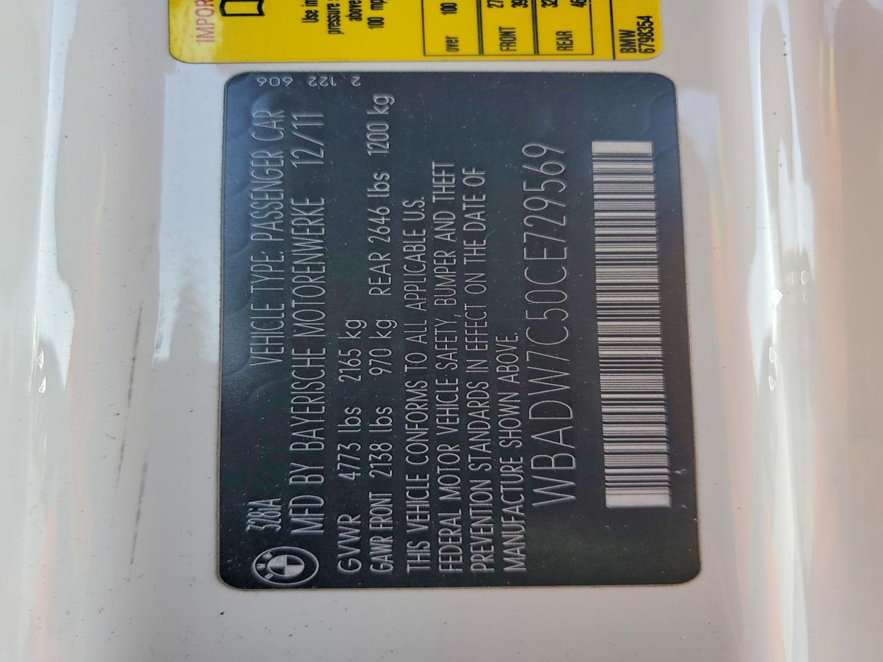 2012 BMW 328 I SULEV photo 45