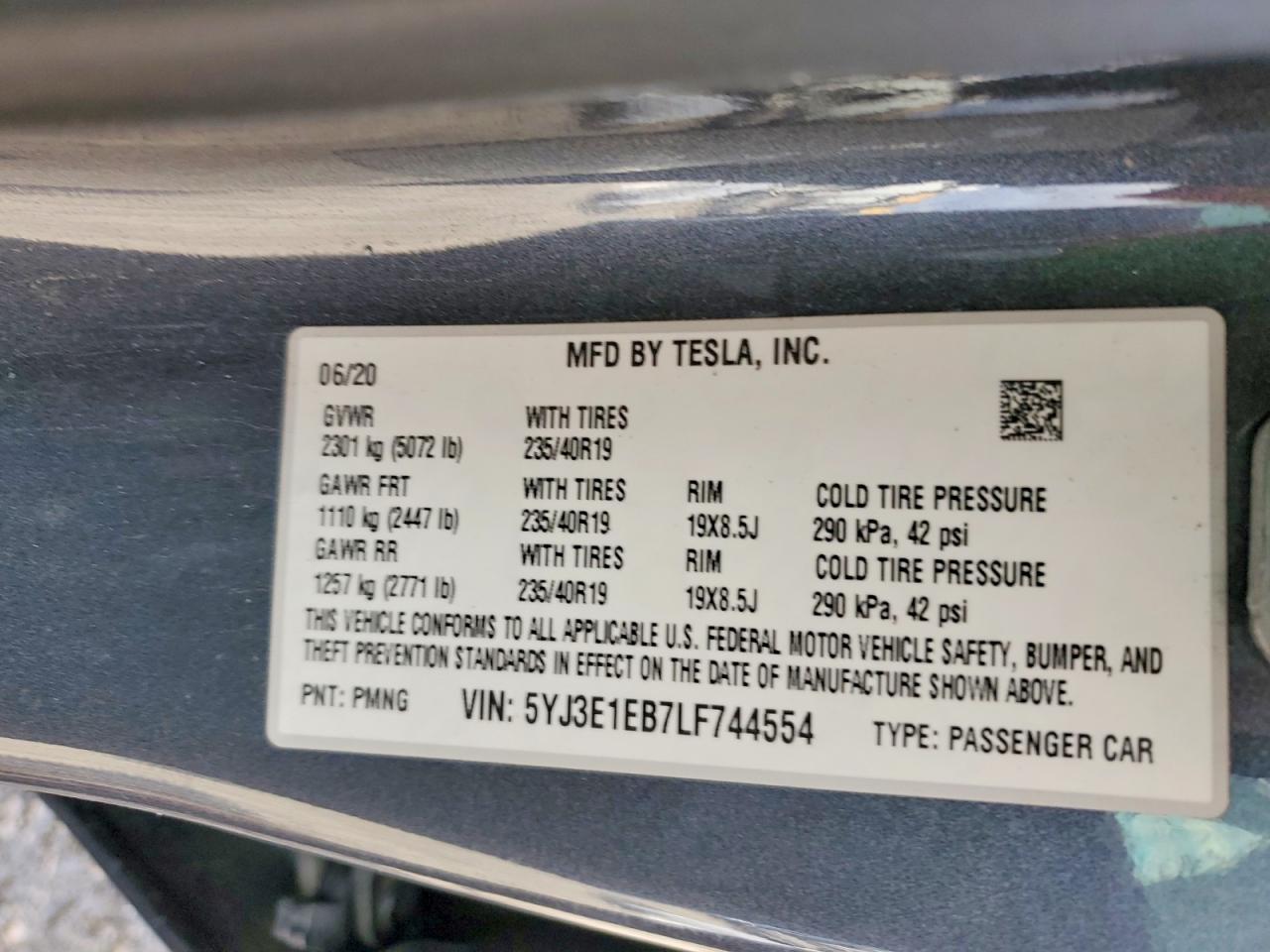 2020 TESLA MODEL 3 photo 12