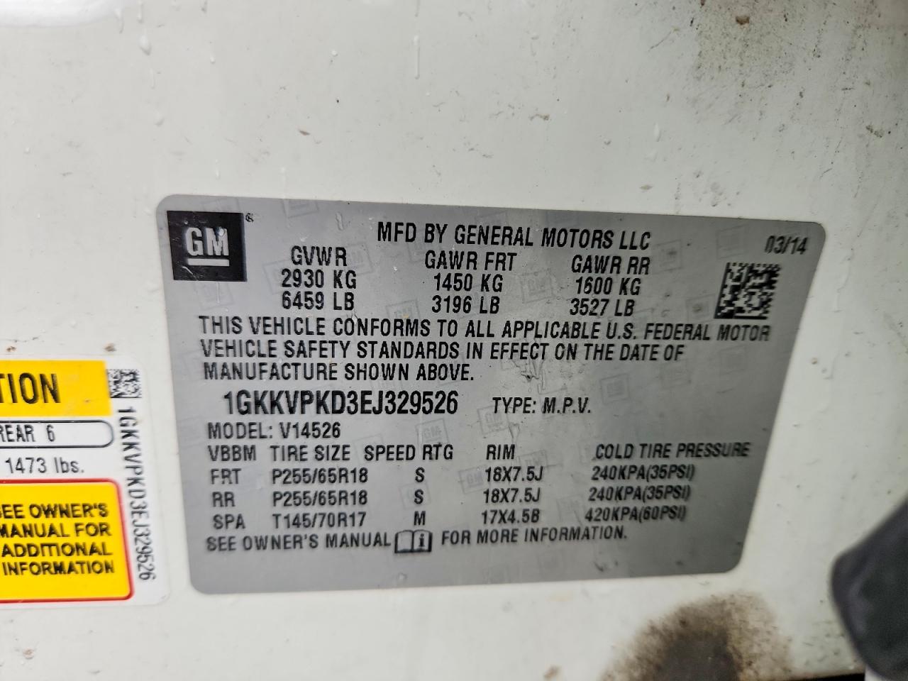 2014 GMC ACADIA SLE photo 25