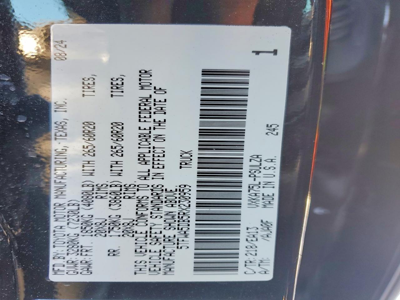 2024 TOYOTA TUNDRA CREWMAX LIMITED photo 13