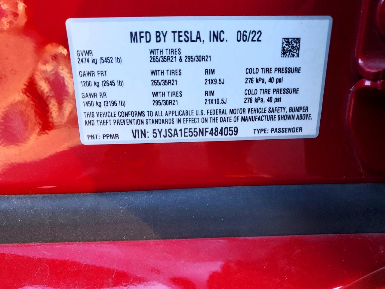 2022 TESLA MODEL S photo 23