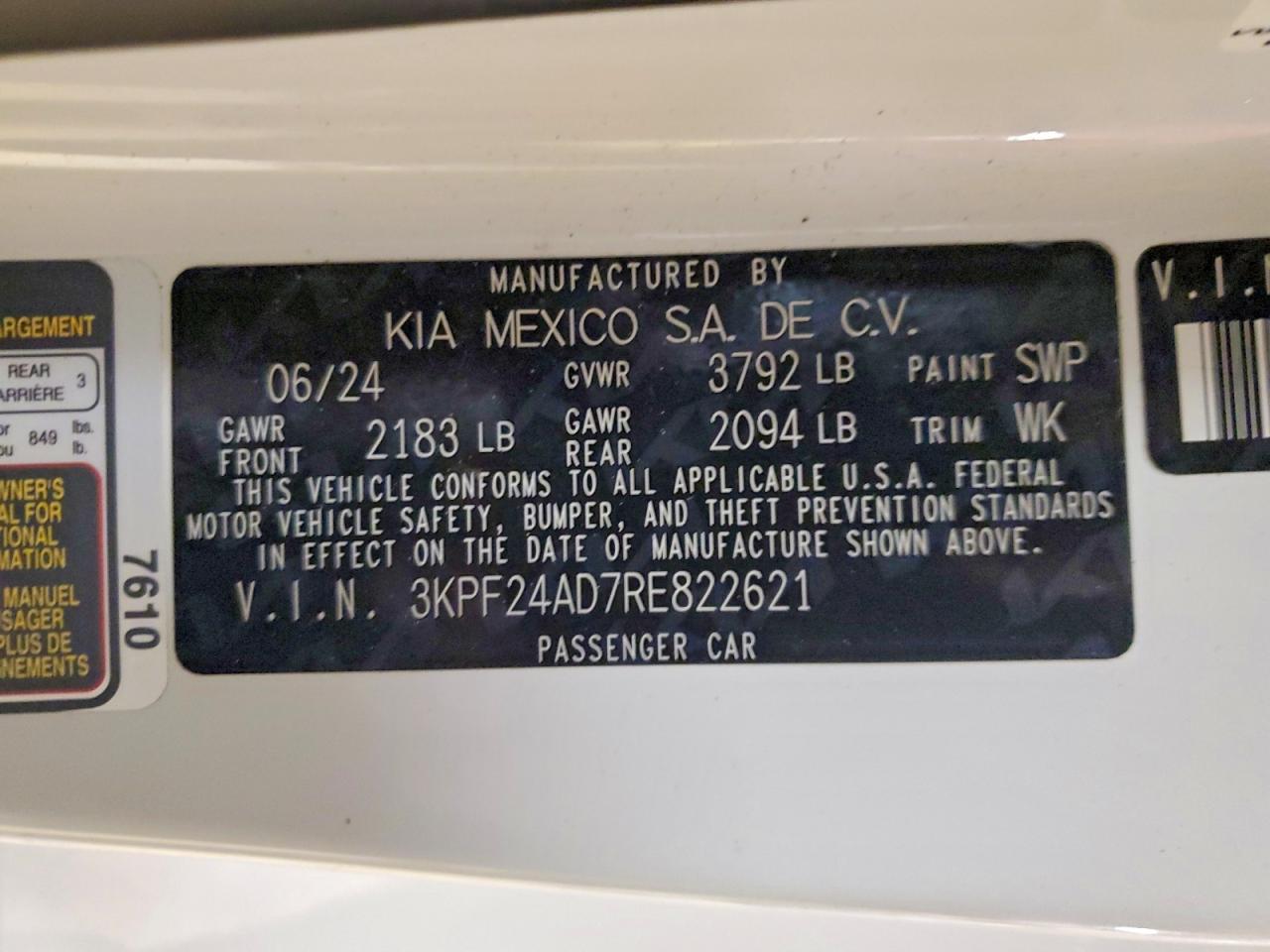 2024 KIA FORTE LX photo 23