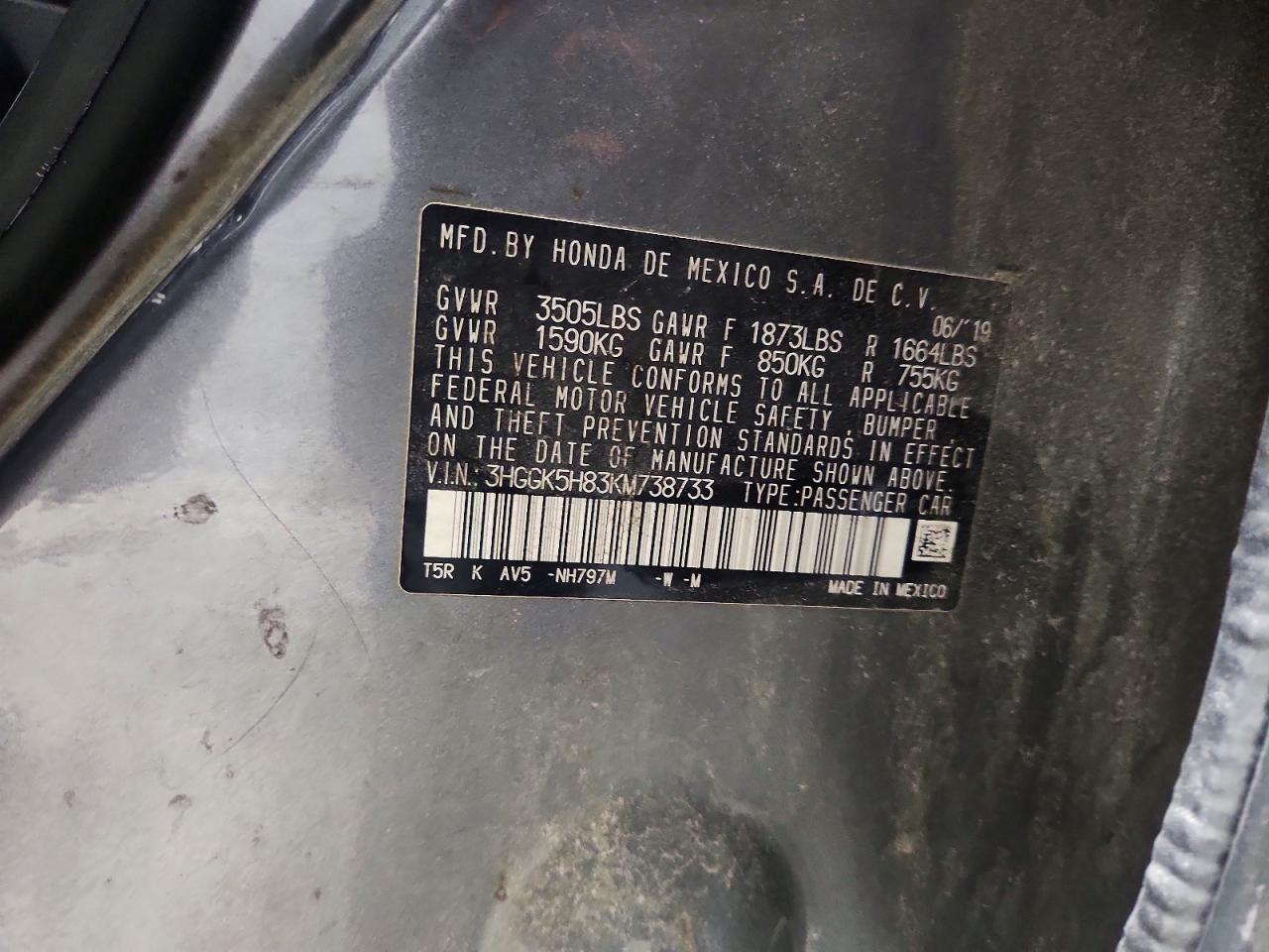2019 HONDA FIT EX photo 34