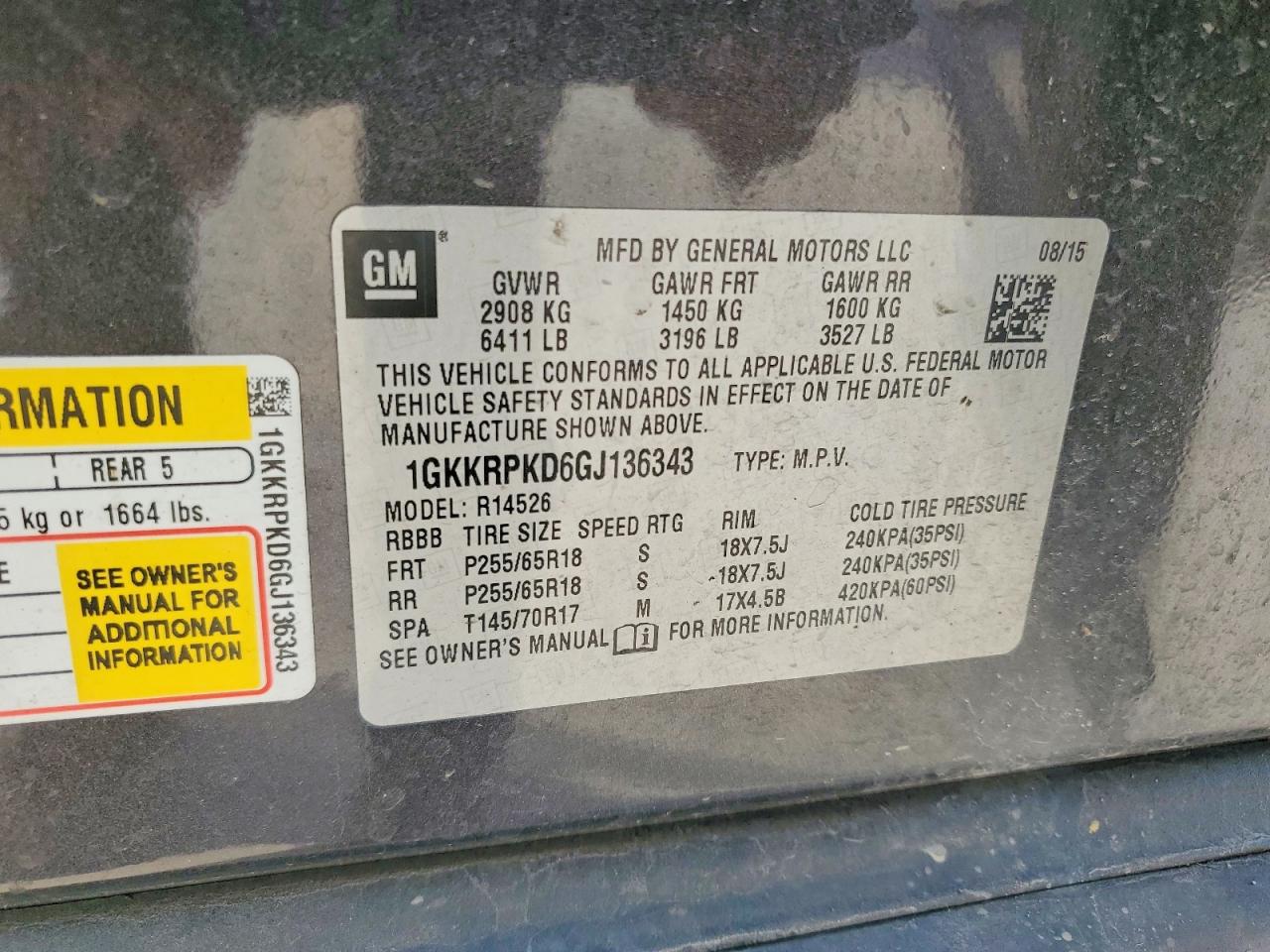 2016 GMC ACADIA SLE photo 25