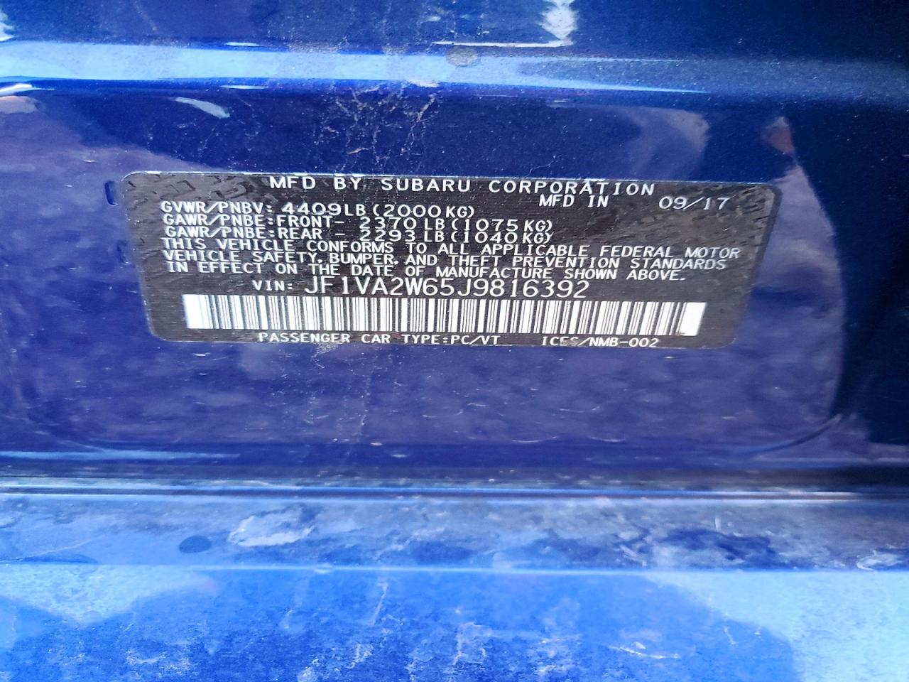 2018 SUBARU WRX STI LIMITED photo 12
