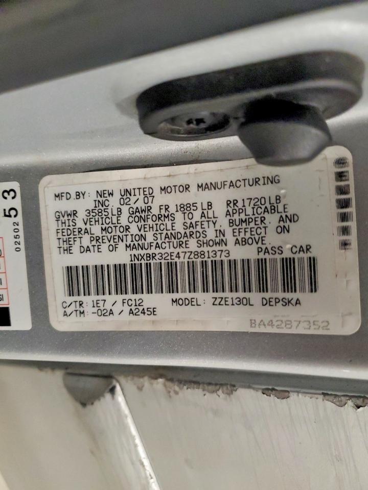 2007 TOYOTA COROLLA photo 23