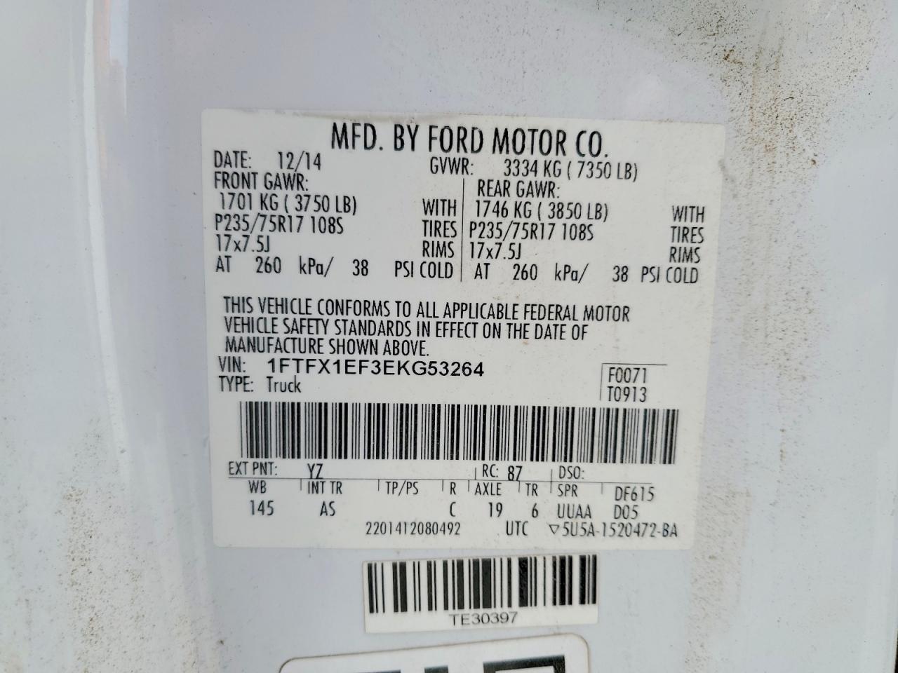 2014 FORD F150 SUPER CAB photo 34